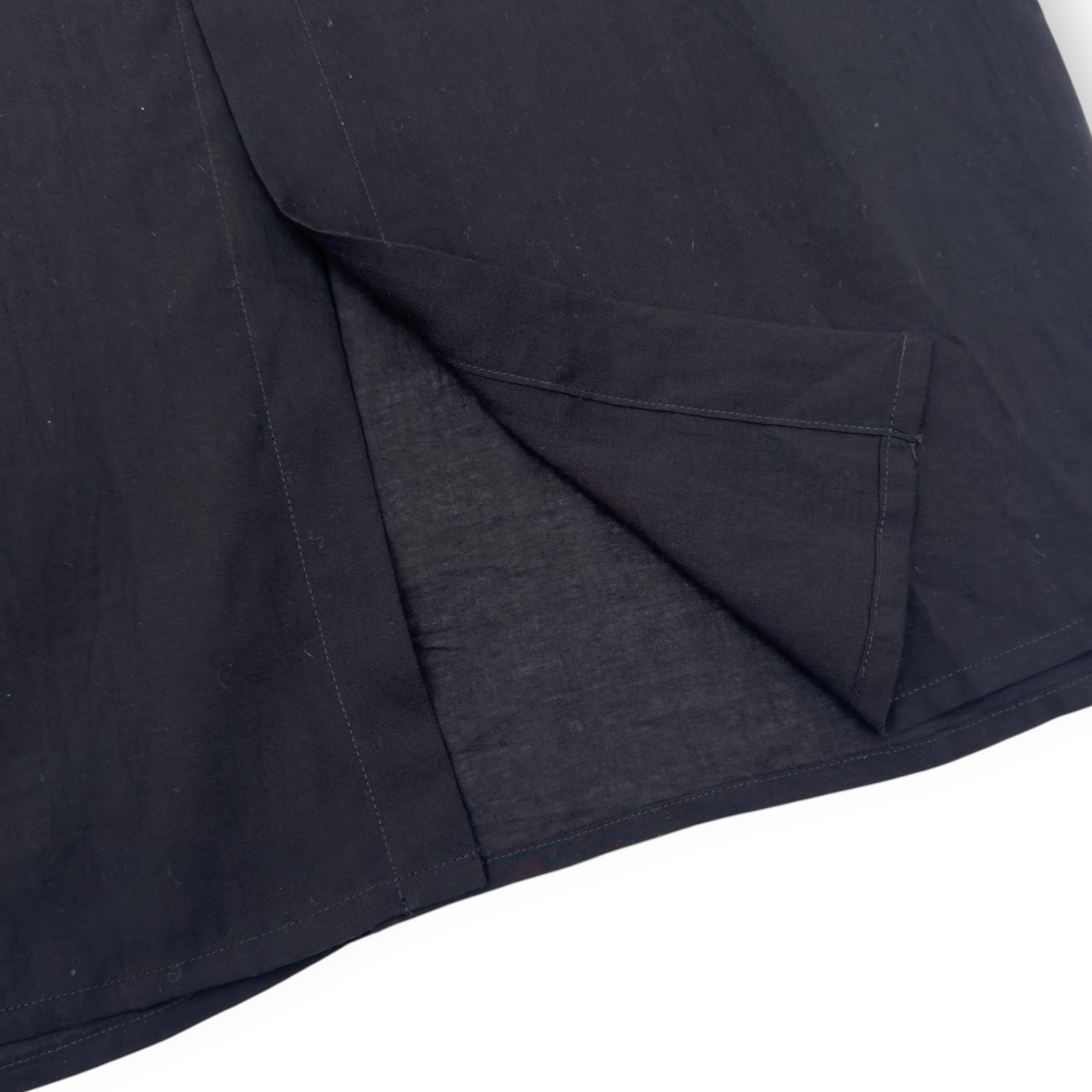 YOHJI YAMAMOTO U-STAND COLLAR SHIRT BLACK 4 / XL
