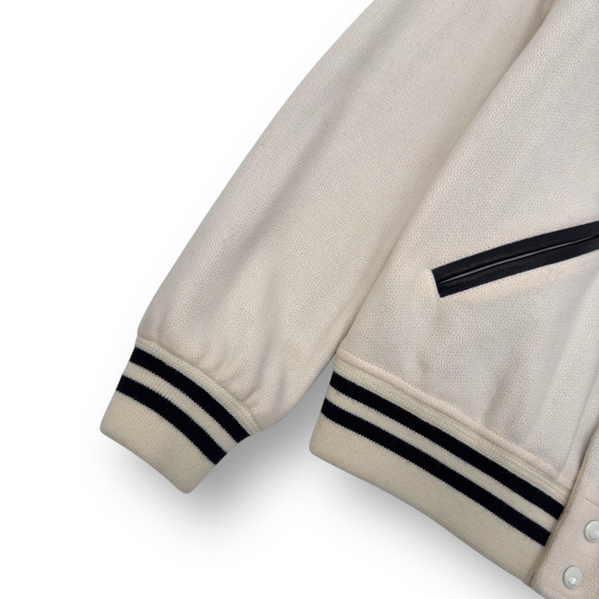 SAINT LAURENT CLASSIC TEDDY JACKET NATURAL / BLACK 50 / L
