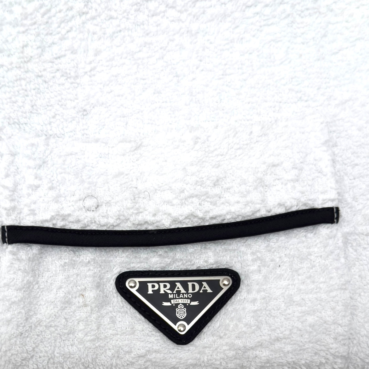 PRADA COTTON BOWLING SHIRT WHITE / BLACK M