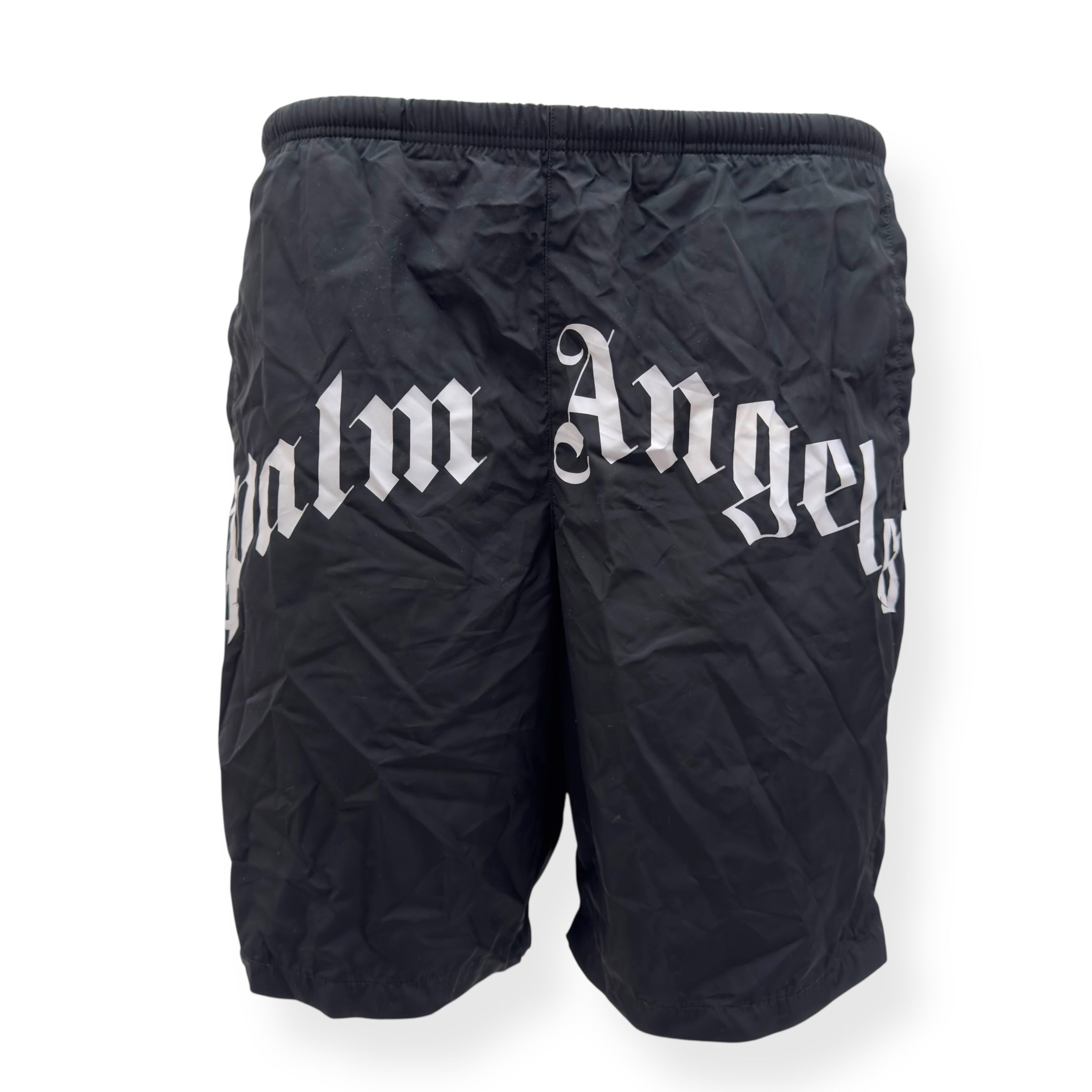 PALM ANGELS SWIM SHORTS BLACK / WHITE M