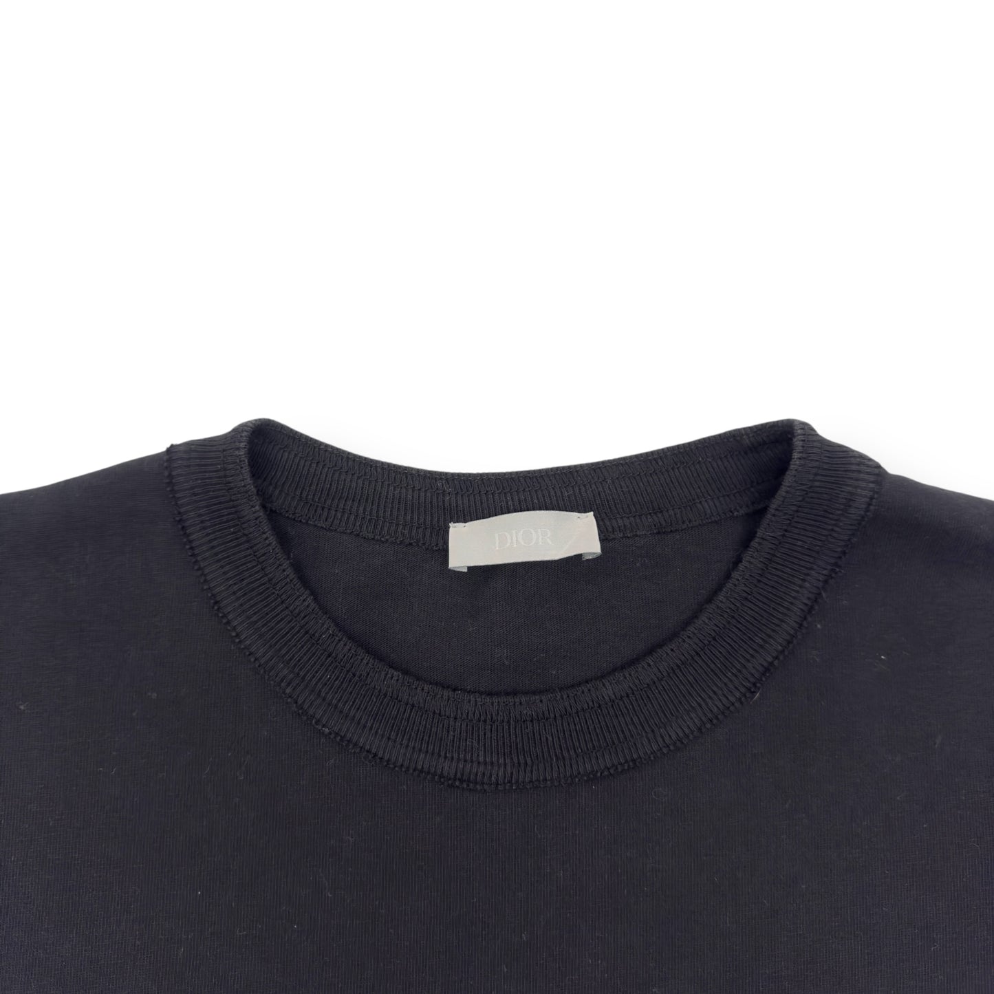 DIOR X STONE ISLAND OVERSIZED LOGO EMBROIDERED T-SHIRT BLACK / WHITE XL