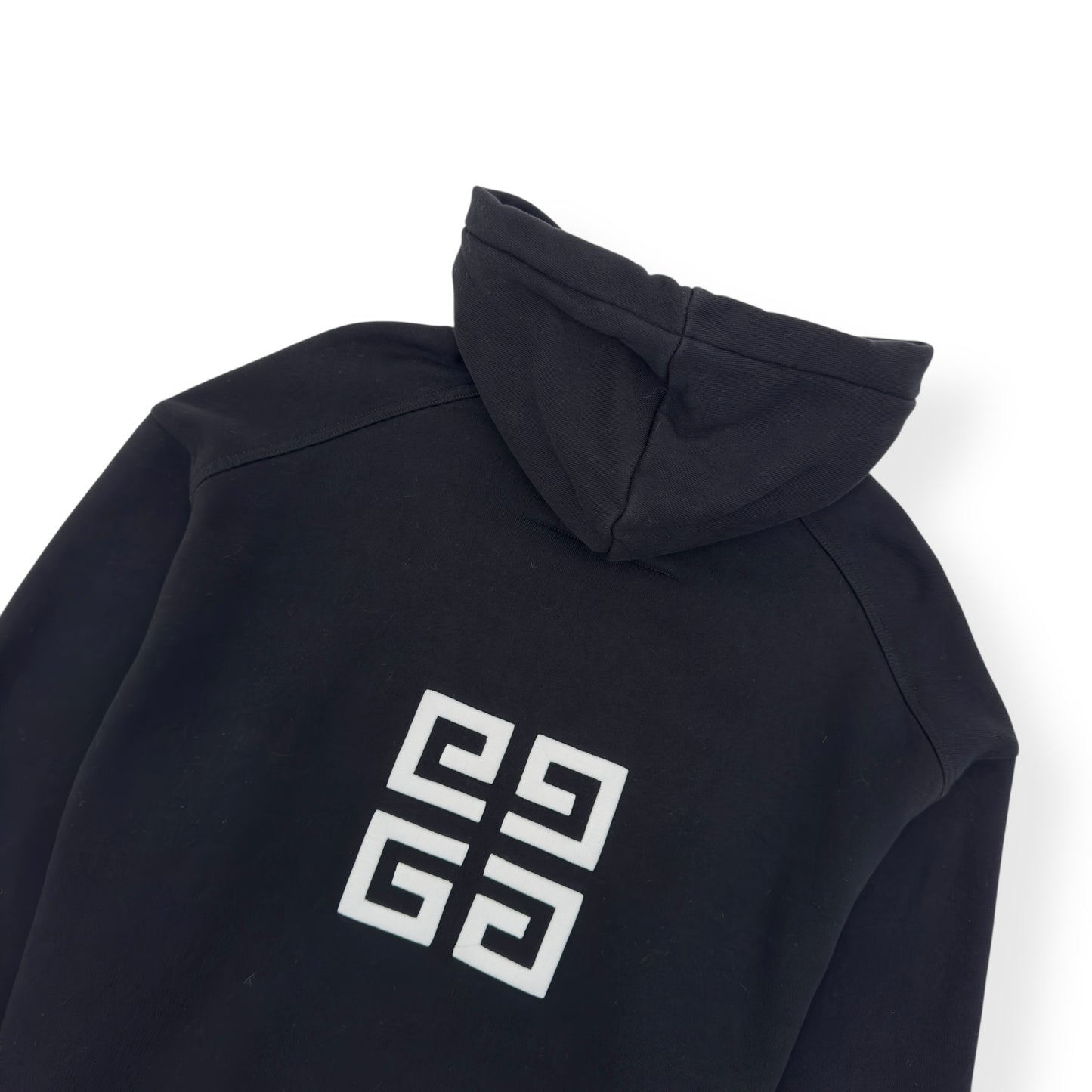 GIVENCHY OVERSIZED ARCHETYPE LOGO EMBROIDERED HOODIE BLACK / WHITE S