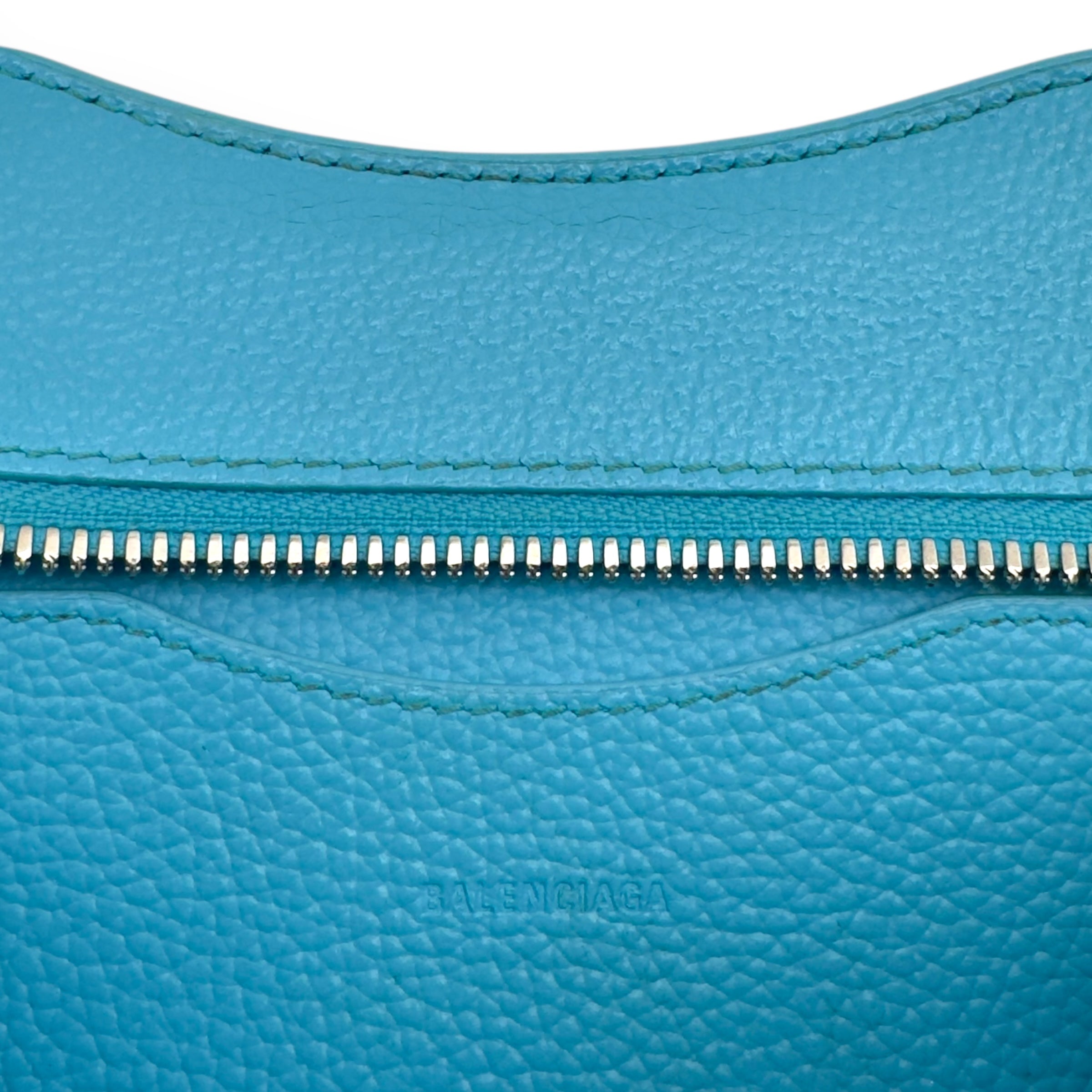 BALENCIAGA NEO CLASSIC CITY LEATHER BAG BLUE MINI