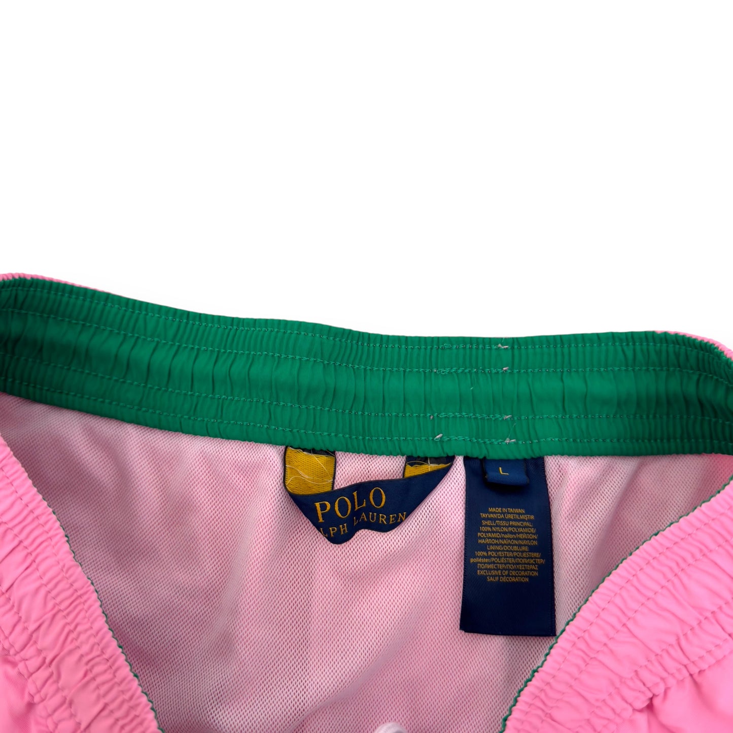 POLO RALPH LAUREN SWIM SHORTS PINK / GREEN L