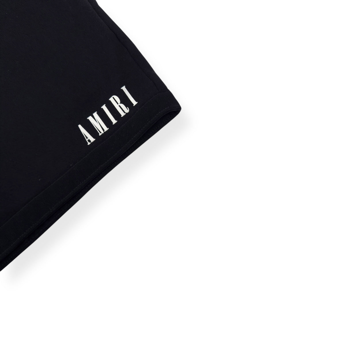 AMIRI LOGO SWEAT SHORTS BLACK / WHITE M