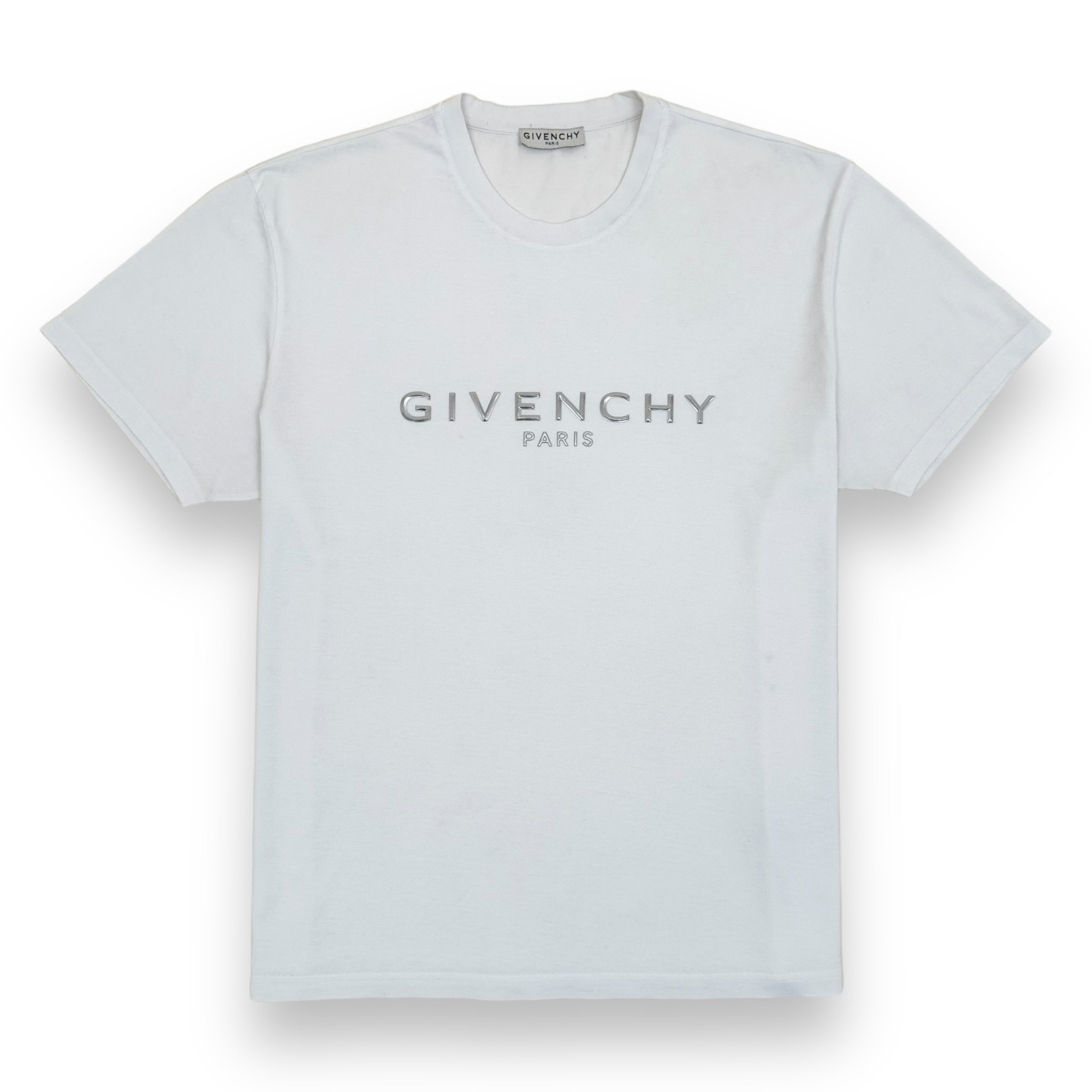 GIVENCHY LOGO T-SHIRT WHITE / SILVER L