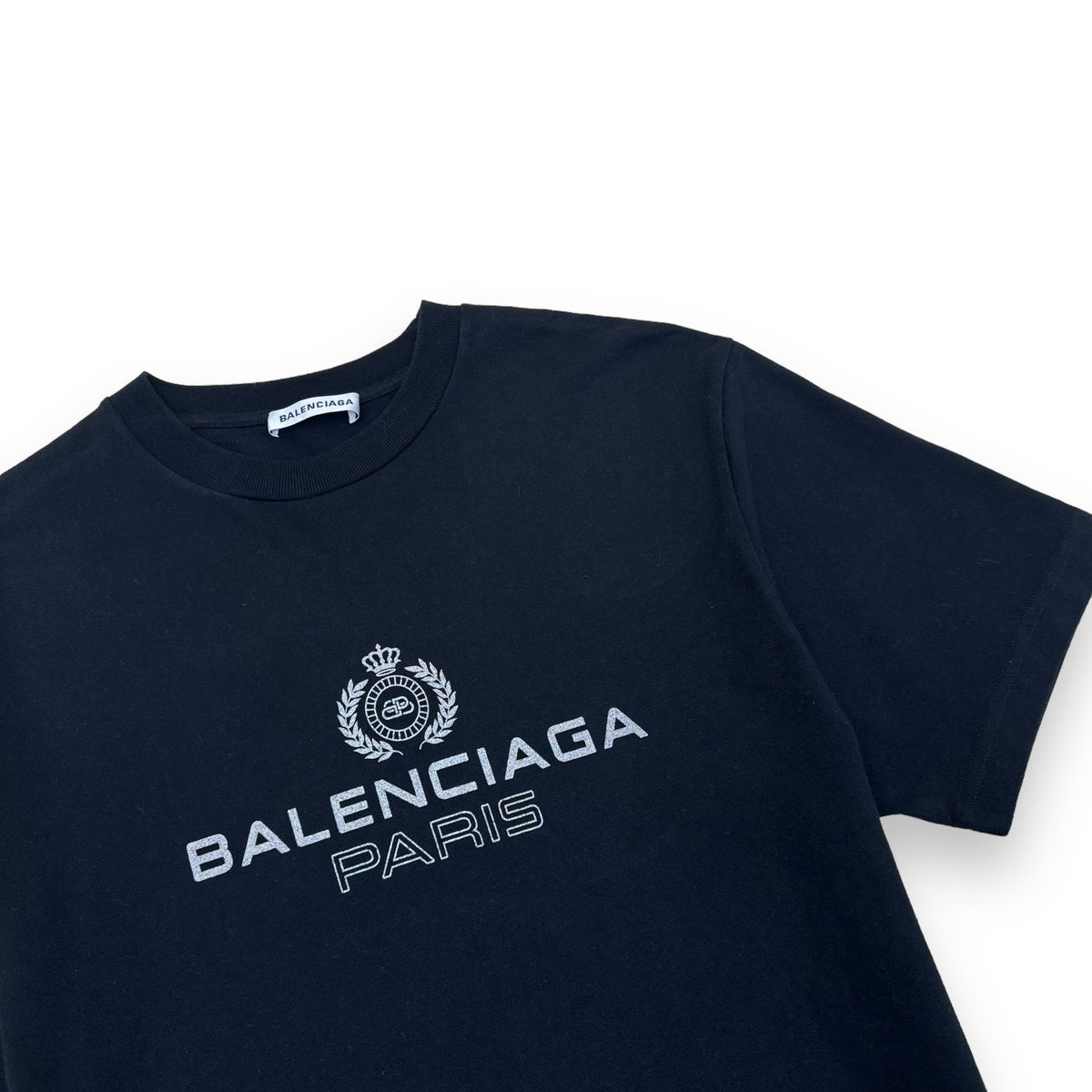BALENCIAGA OVERSIZED CROWN LOGO T-SHIRT BLACK XS