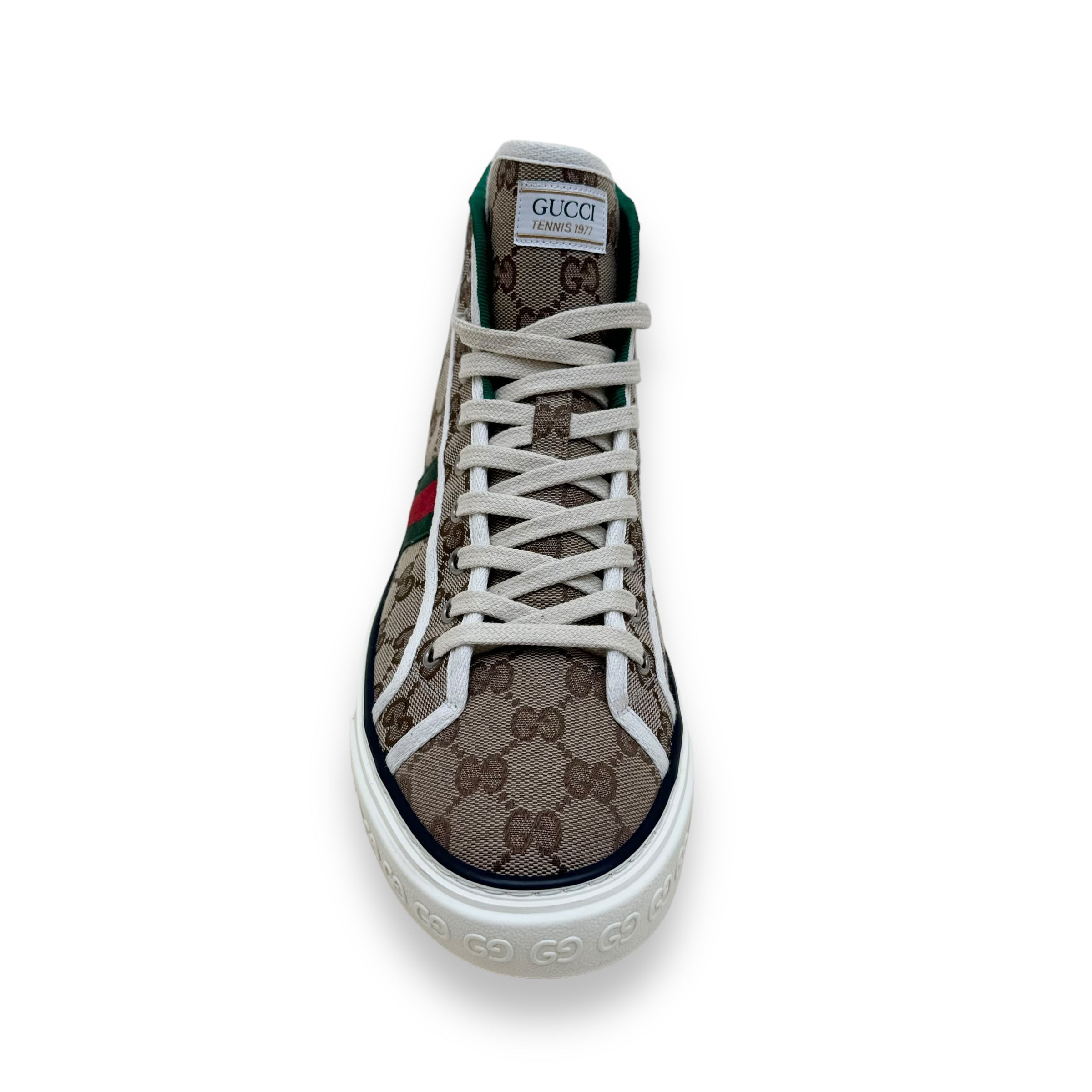 GUCCI GG CANVAS TENNIS 1977 HIGH TOP SNEAKER UK9
