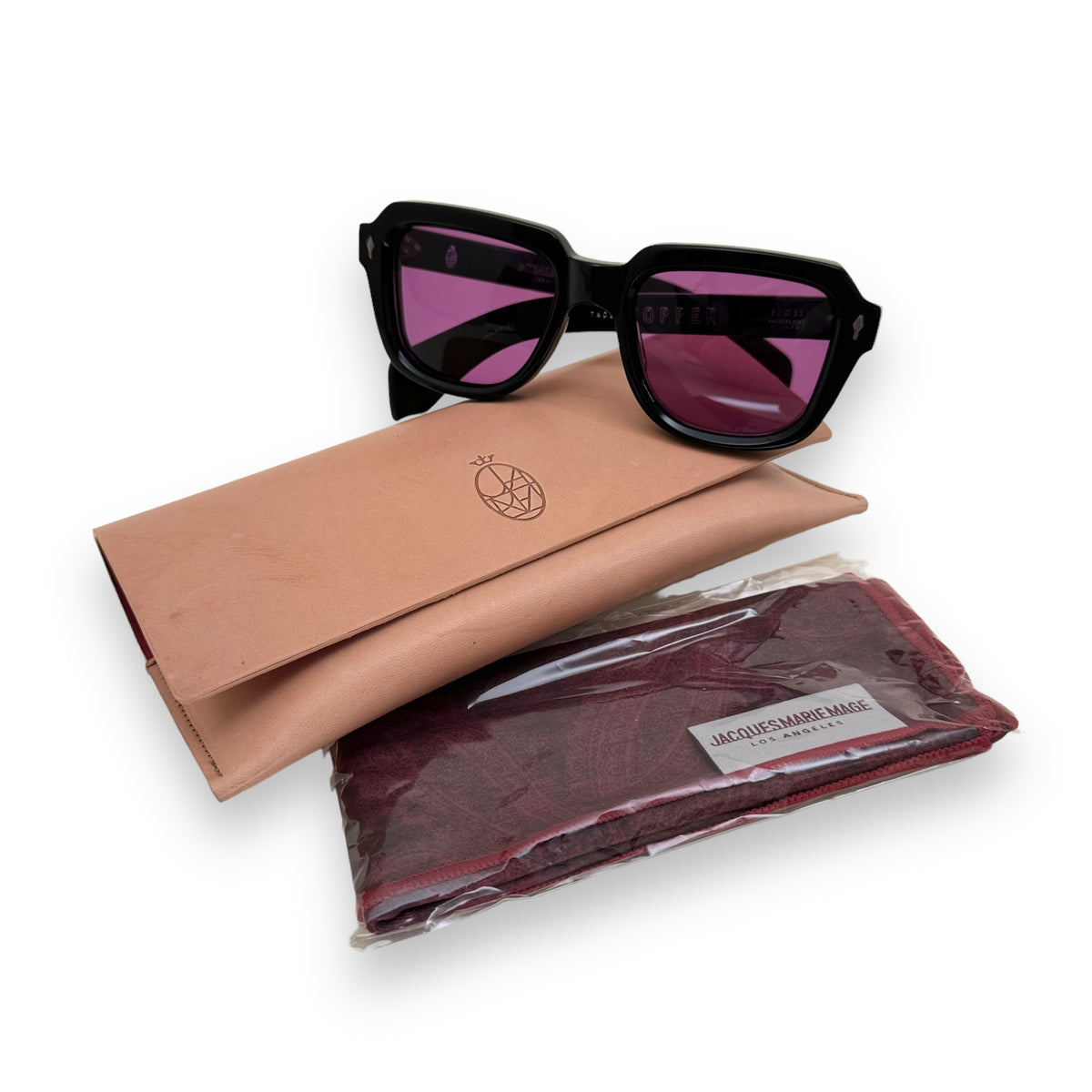 JACQUES MARIE MAGE HOPPER TAOS SQUARE-FRAME ACETATE SUNGLASSES