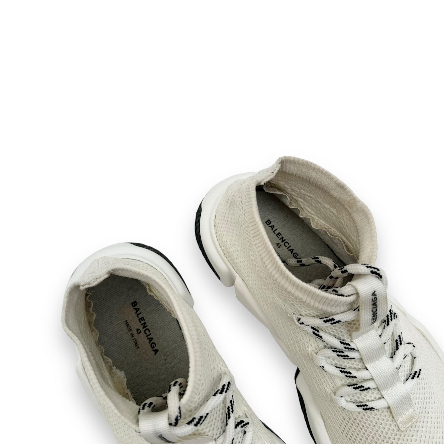 BALENCIAGA SPEED LACE UP SNEAKER WHITE UK9