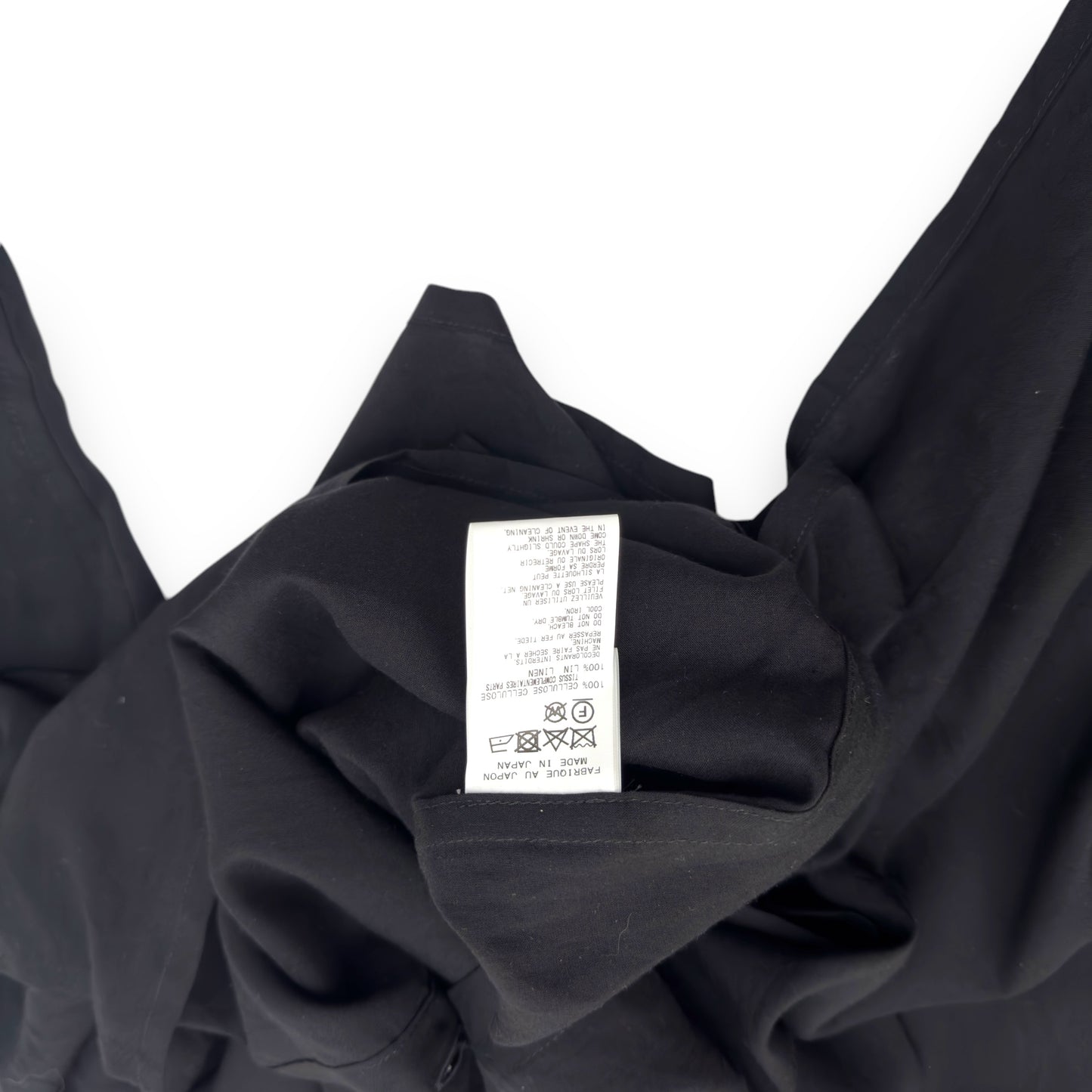 YOHJI YAMAMOTO U-STAND COLLAR SHIRT BLACK 4 / XL