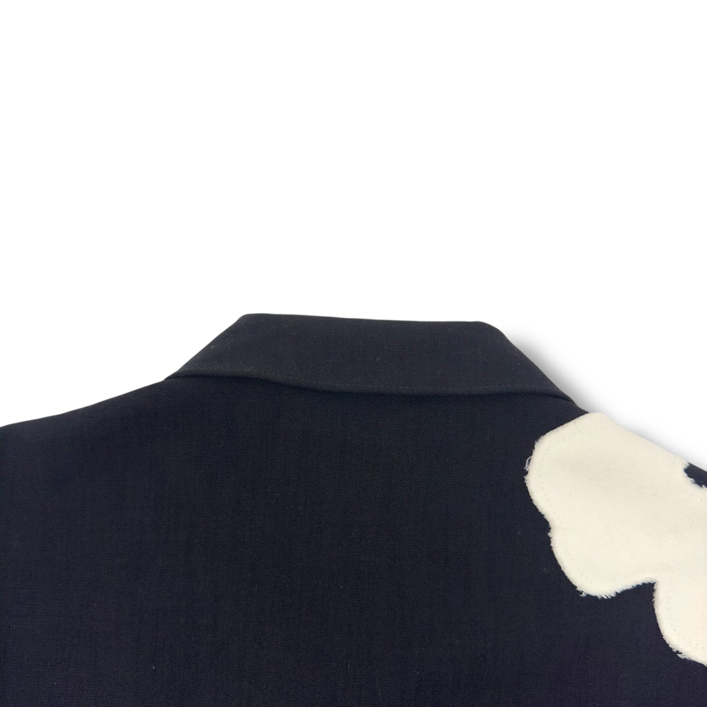 SANDRO PARIS FLOWER MOTIF ZIP UP JACKET BLACK / WHITE M