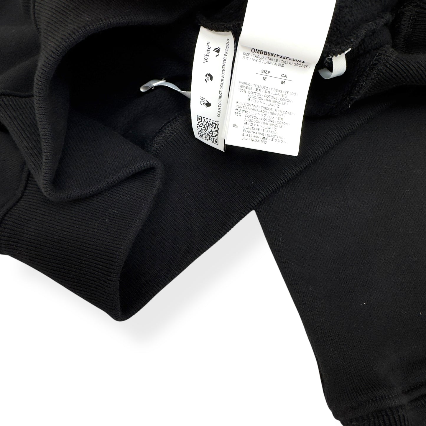 OFF-WHITE LOGO PRINT HOODIE BLACK / ORANGE M