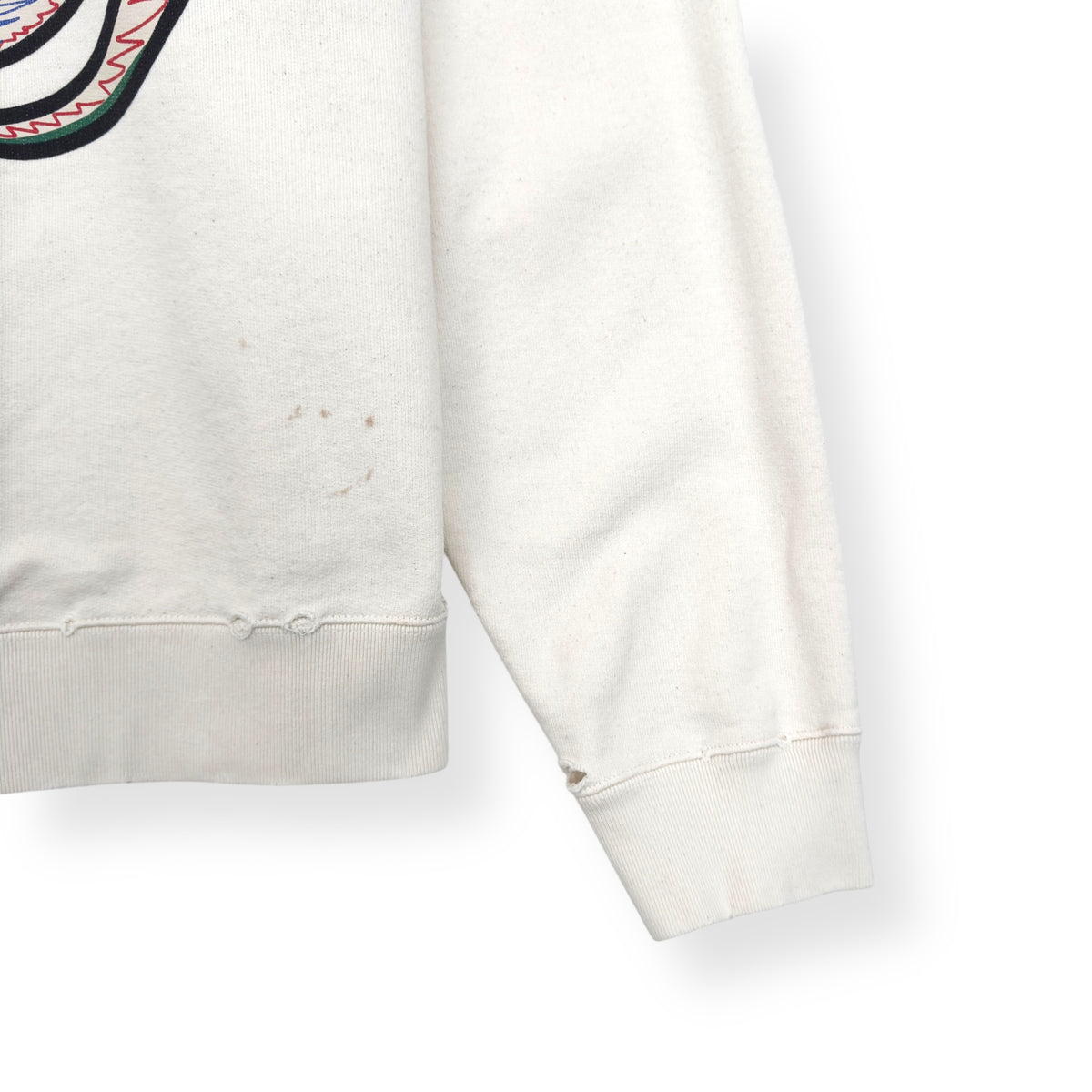 GUCCI CAT LOGO-PRINT HOODIE BEIGE / RED M