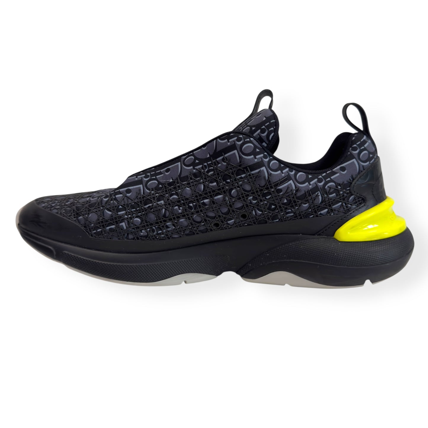 DIOR B24 OBLIQUE TECHNICAL FABRIC SNEAKER BLACK / YELLOW UK10