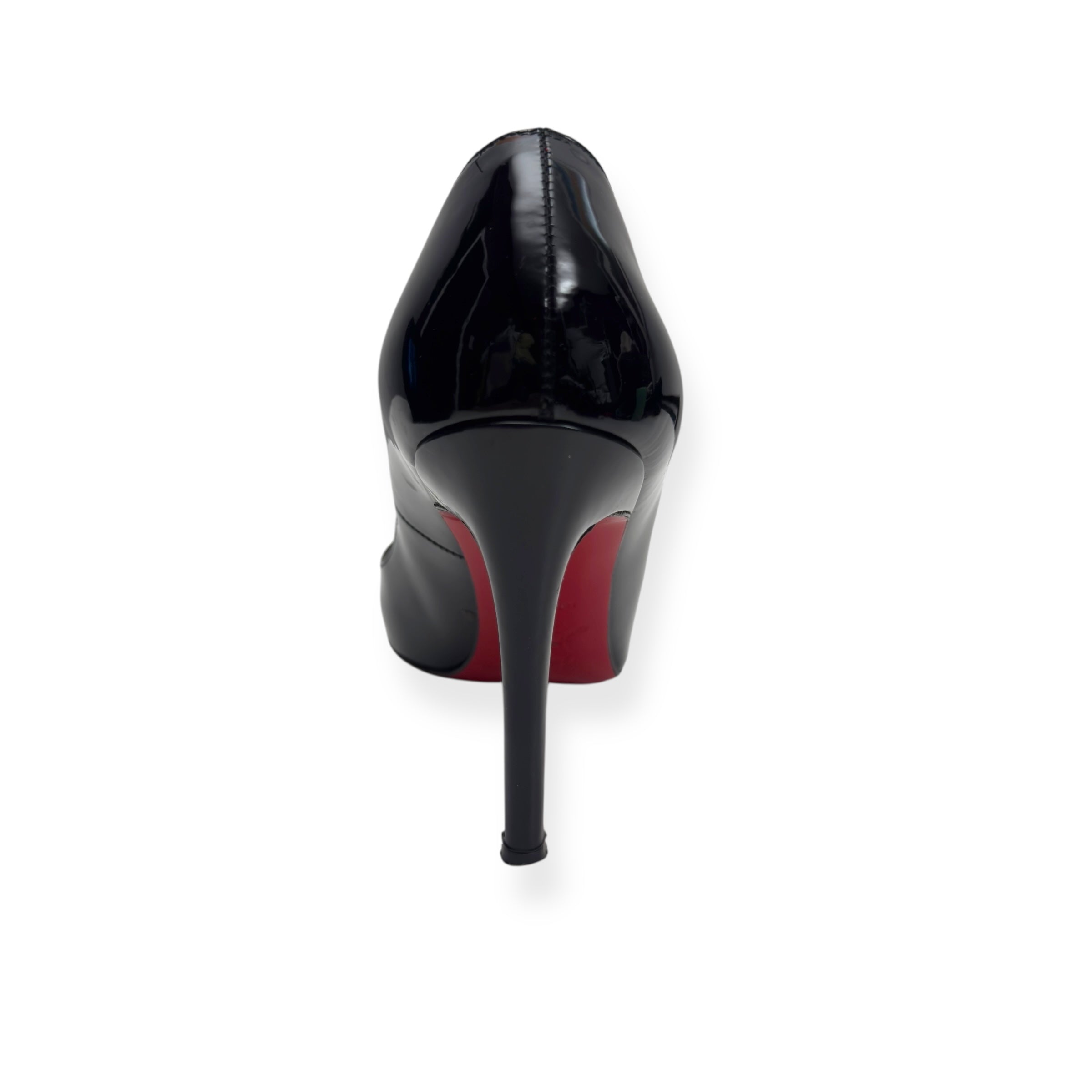 CHRISTIAN LOUBOUTIN PIGALLE 100MM PATENT LEATHER HEELS BLACK / RED 36 / UK3