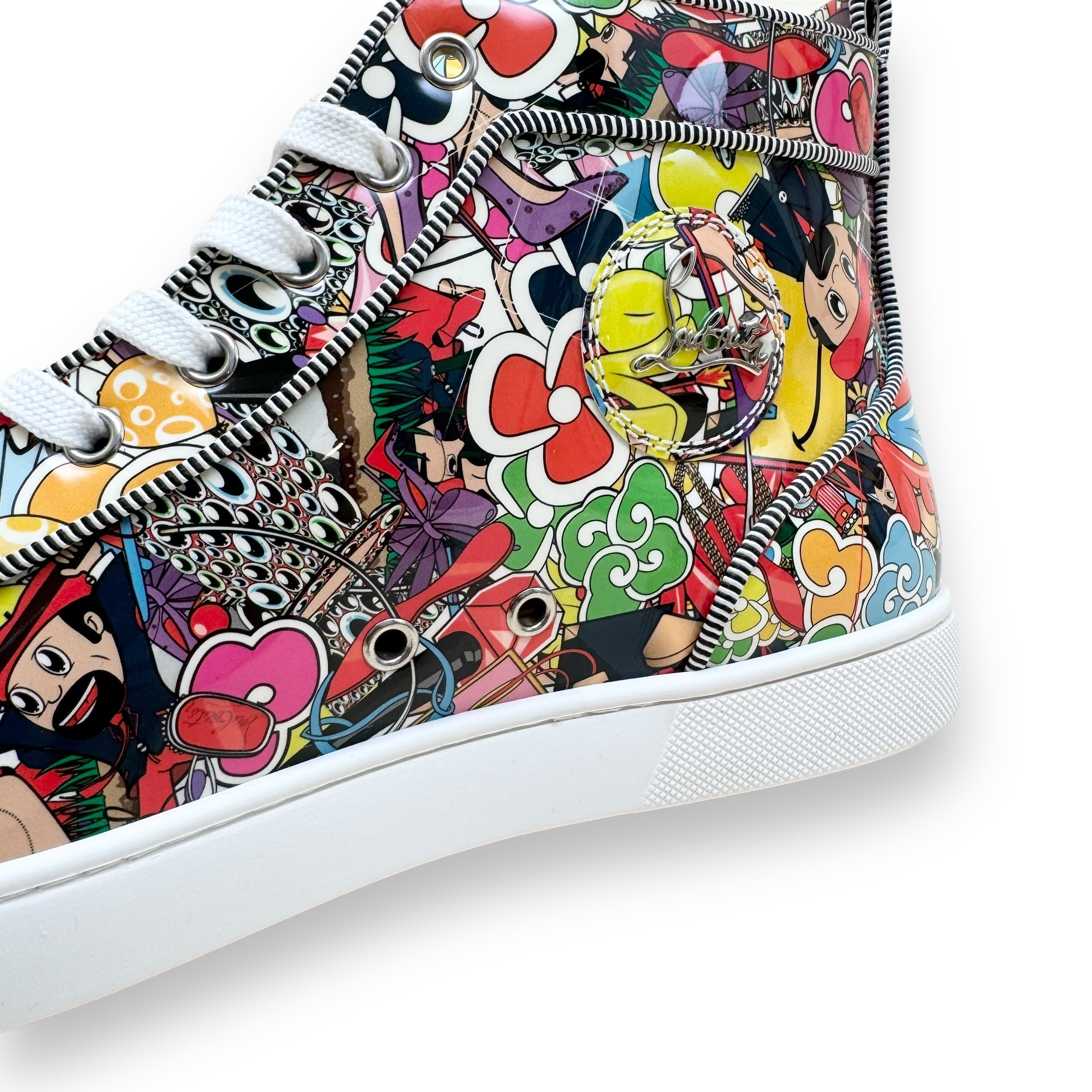 CHRISTIAN LOUBOUTIN LOUIS ORLATO FLAT PAT SUPER SNEAKER MULTICOLOURED UK9