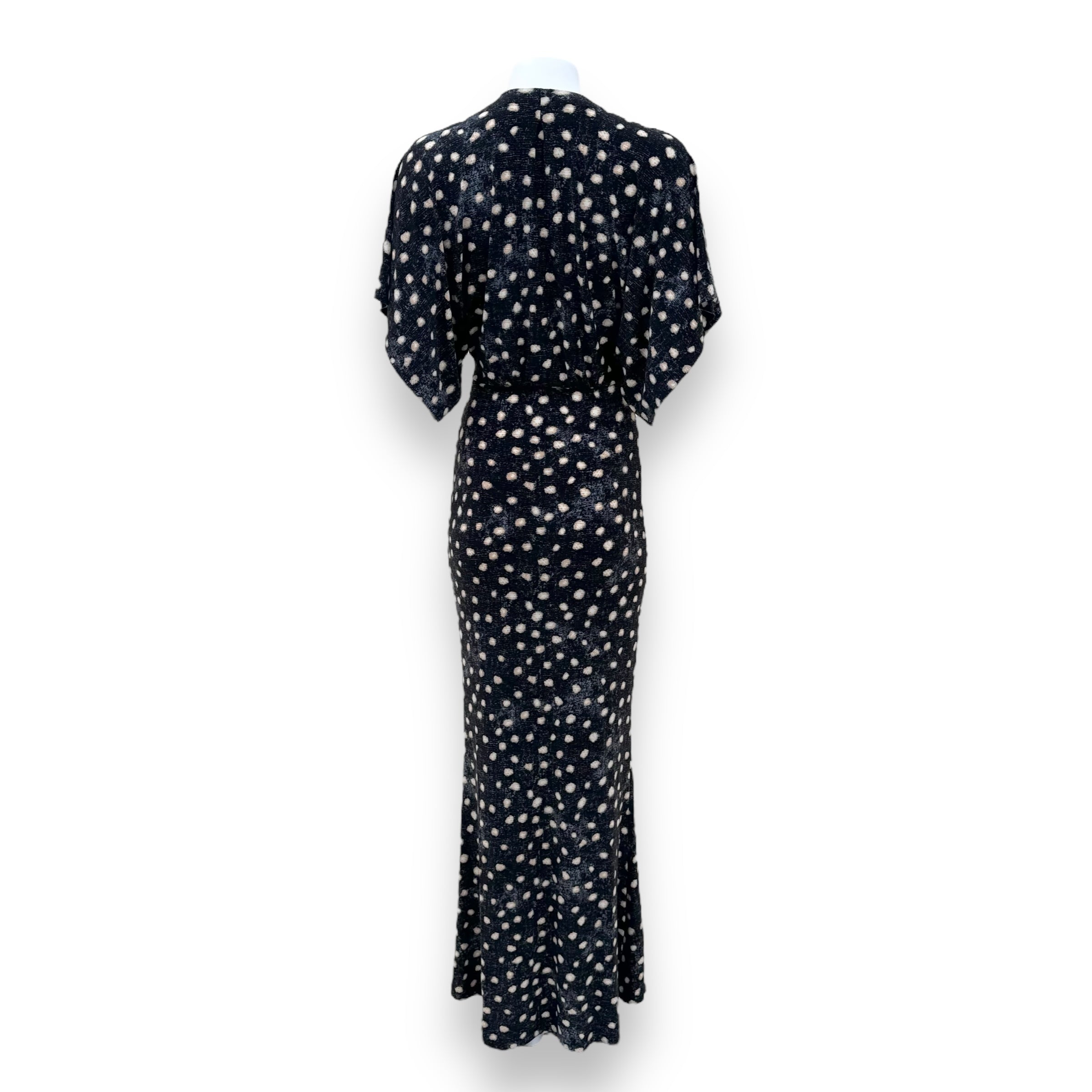 NORMA KAMALI OBIE PRINTED STRETCH-JERSEY MAX DRESS BLACK XS