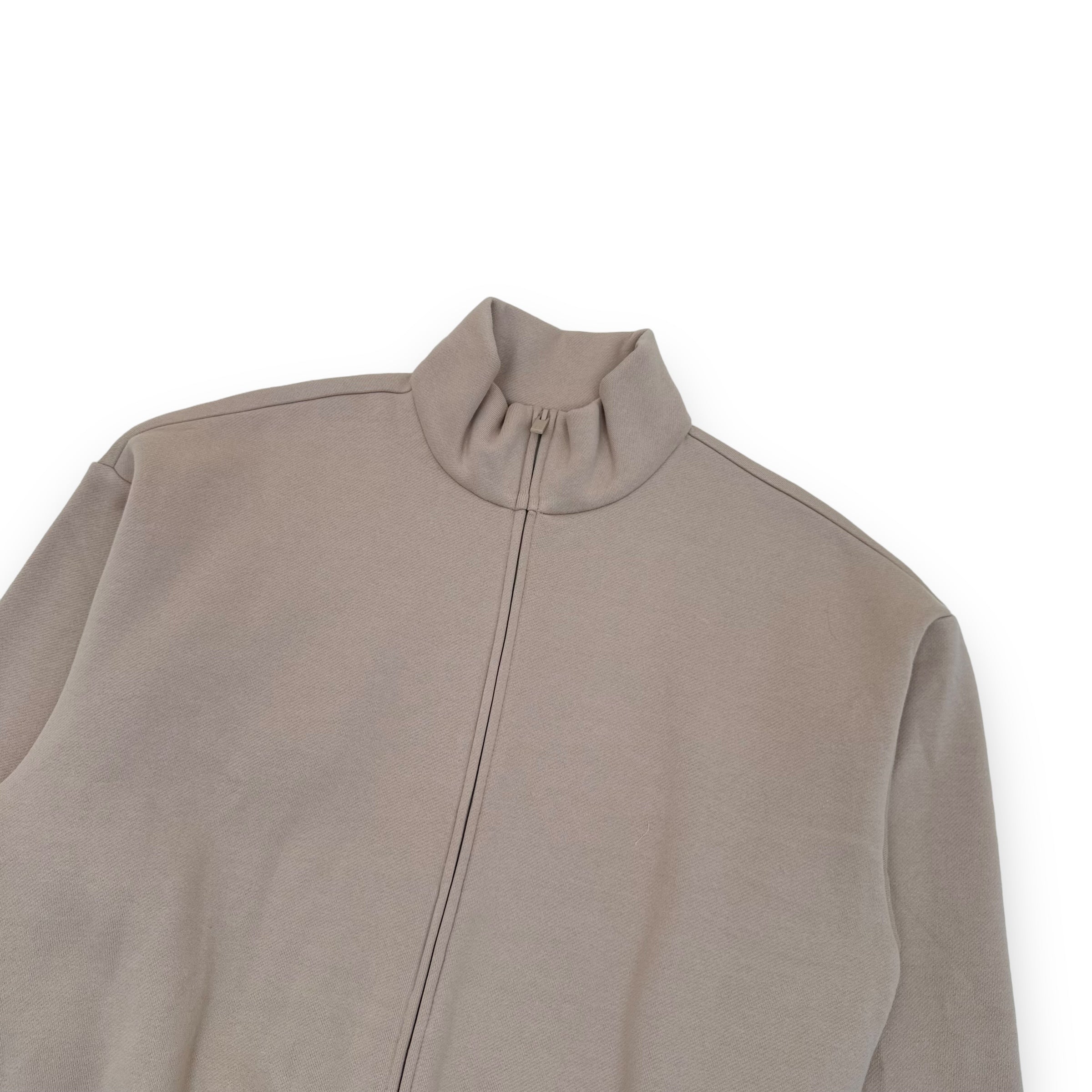 ESSENTIALS WOMENS ZIP-UP FLEECE JACKET SAND UK10