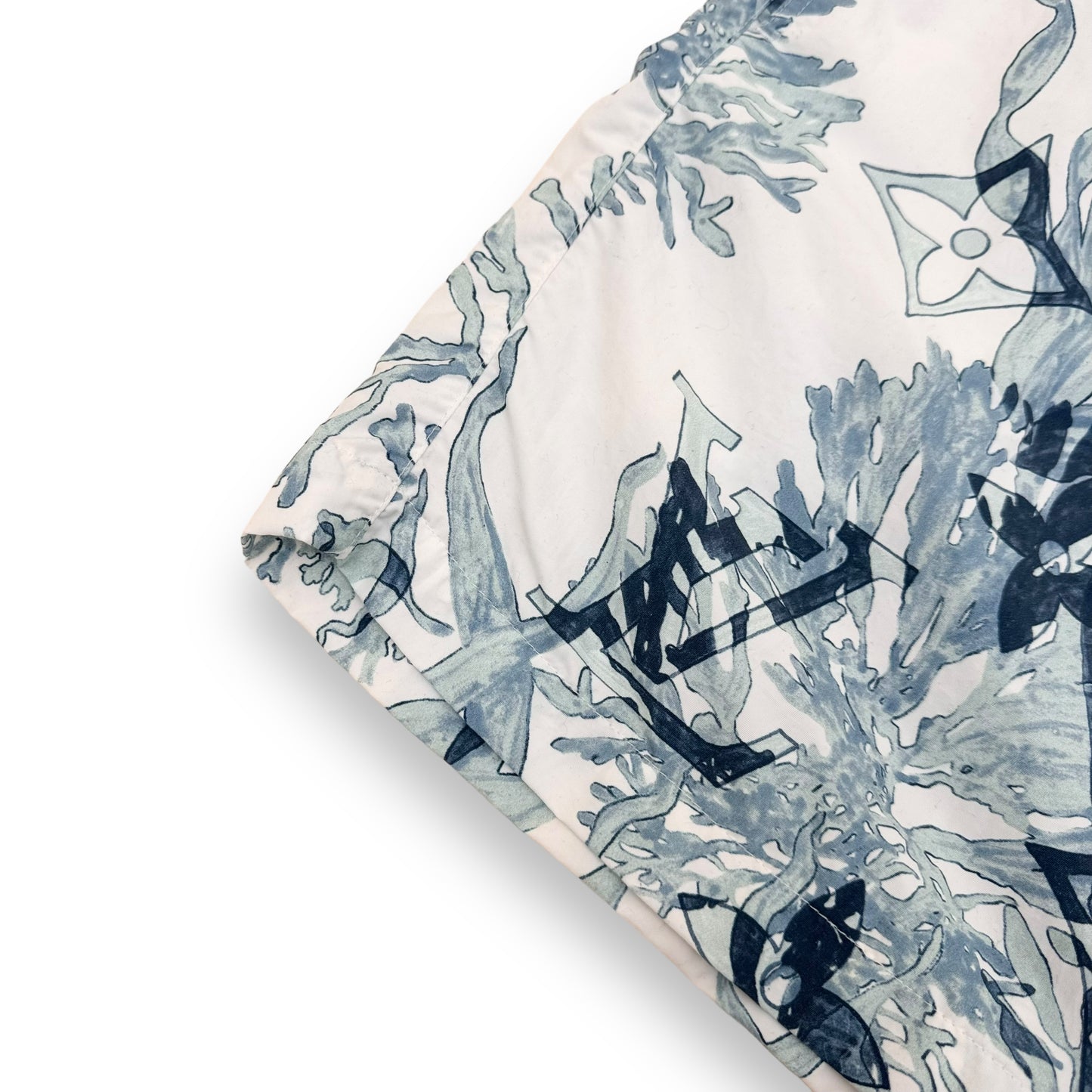 LOUIS VUITTON PRINTED NYLON SWIM SHORTS L
