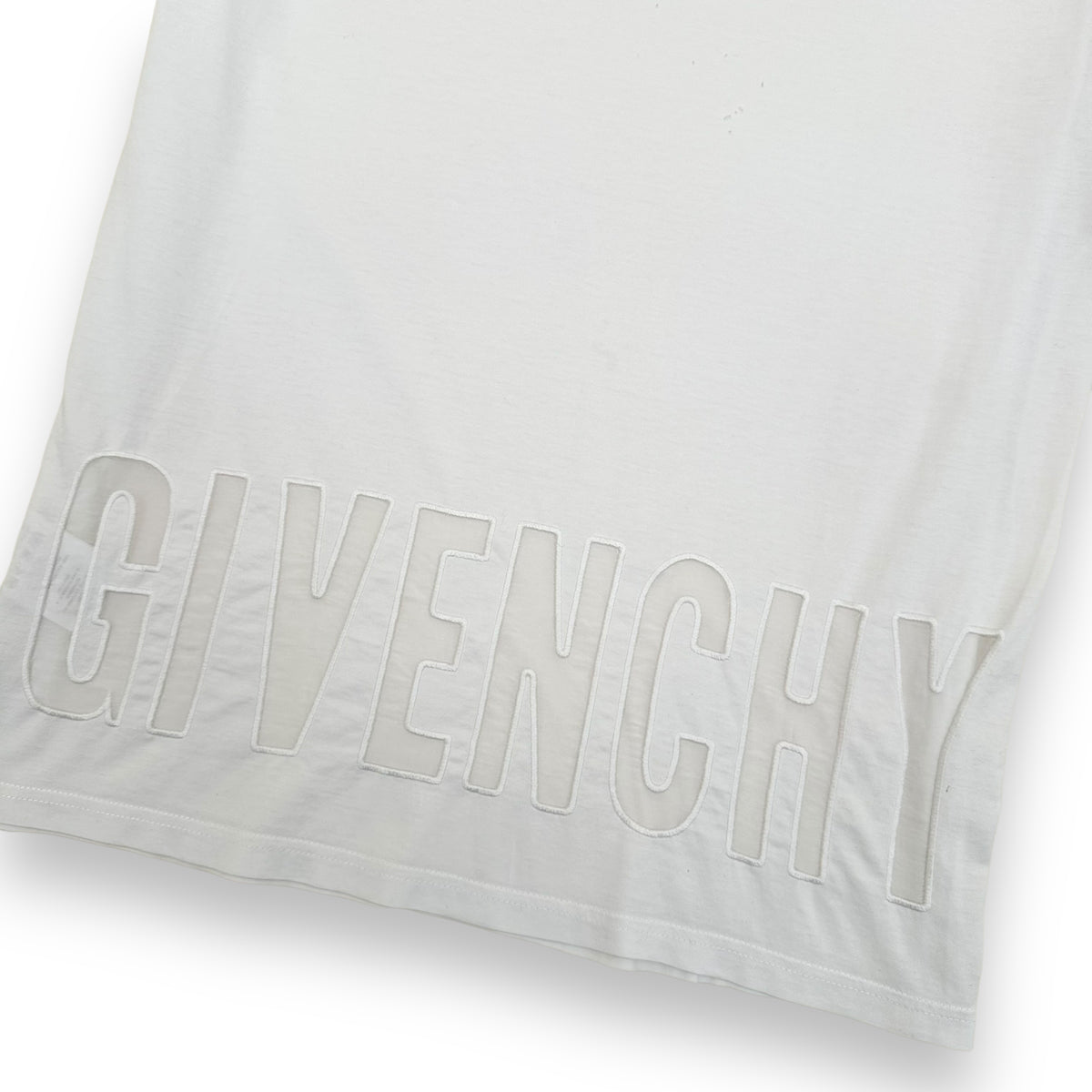 GIVENCHY OVERSIZED LOGO COTTON T-SHIRT WHITE XS