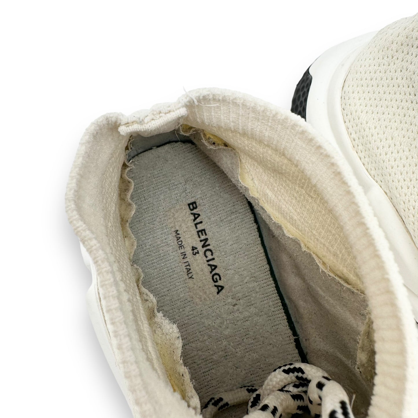 BALENCIAGA SPEED LACE UP SNEAKER WHITE UK9