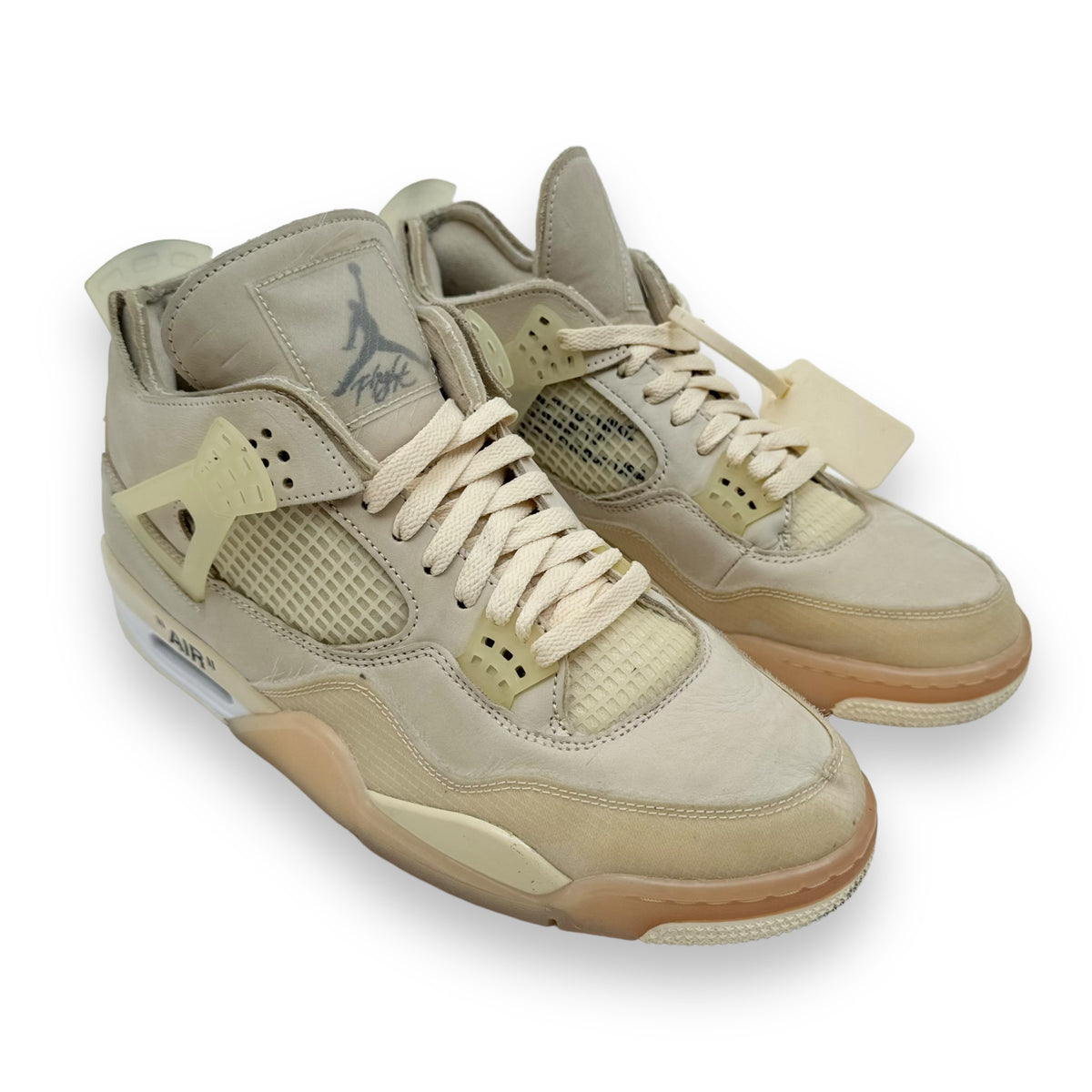 OFF-WHITE X AIR JORDAN 4 SAIL SNEAKER UK10.5