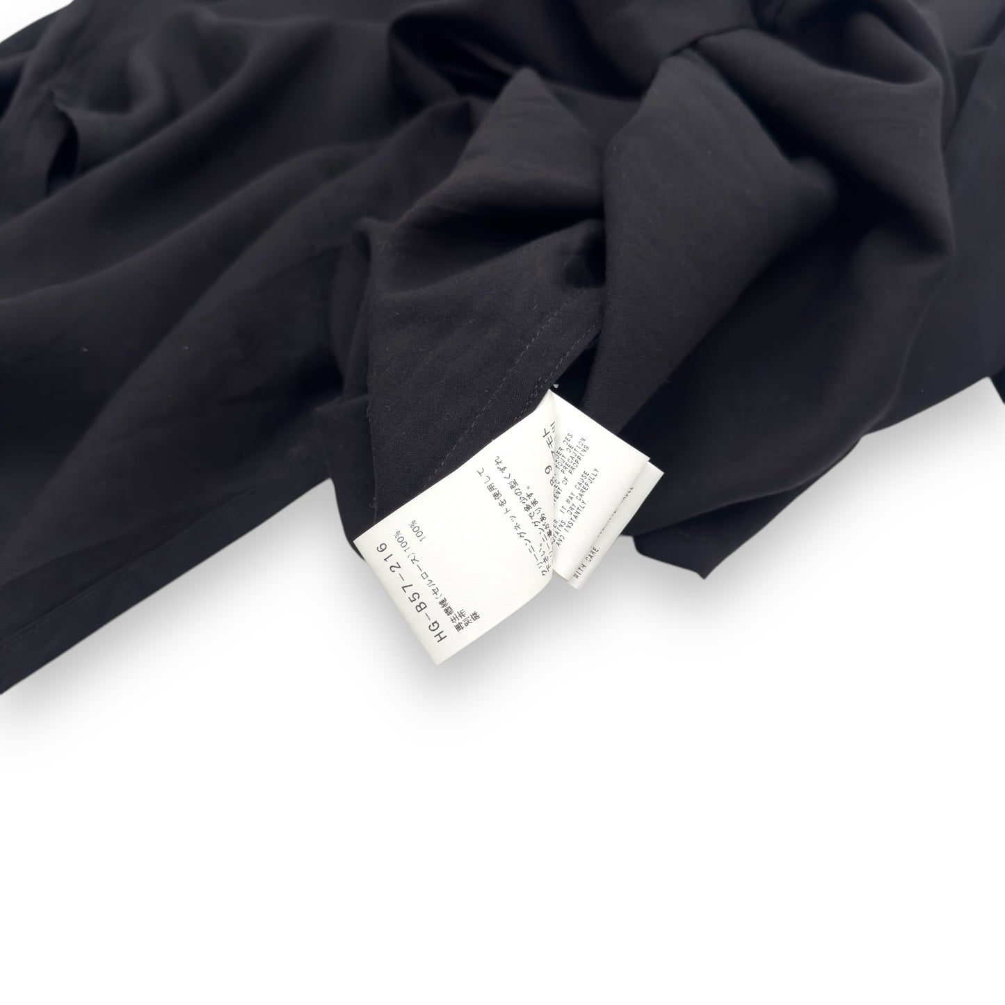 YOHJI YAMAMOTO U-STAND COLLAR SHIRT BLACK 4 / XL