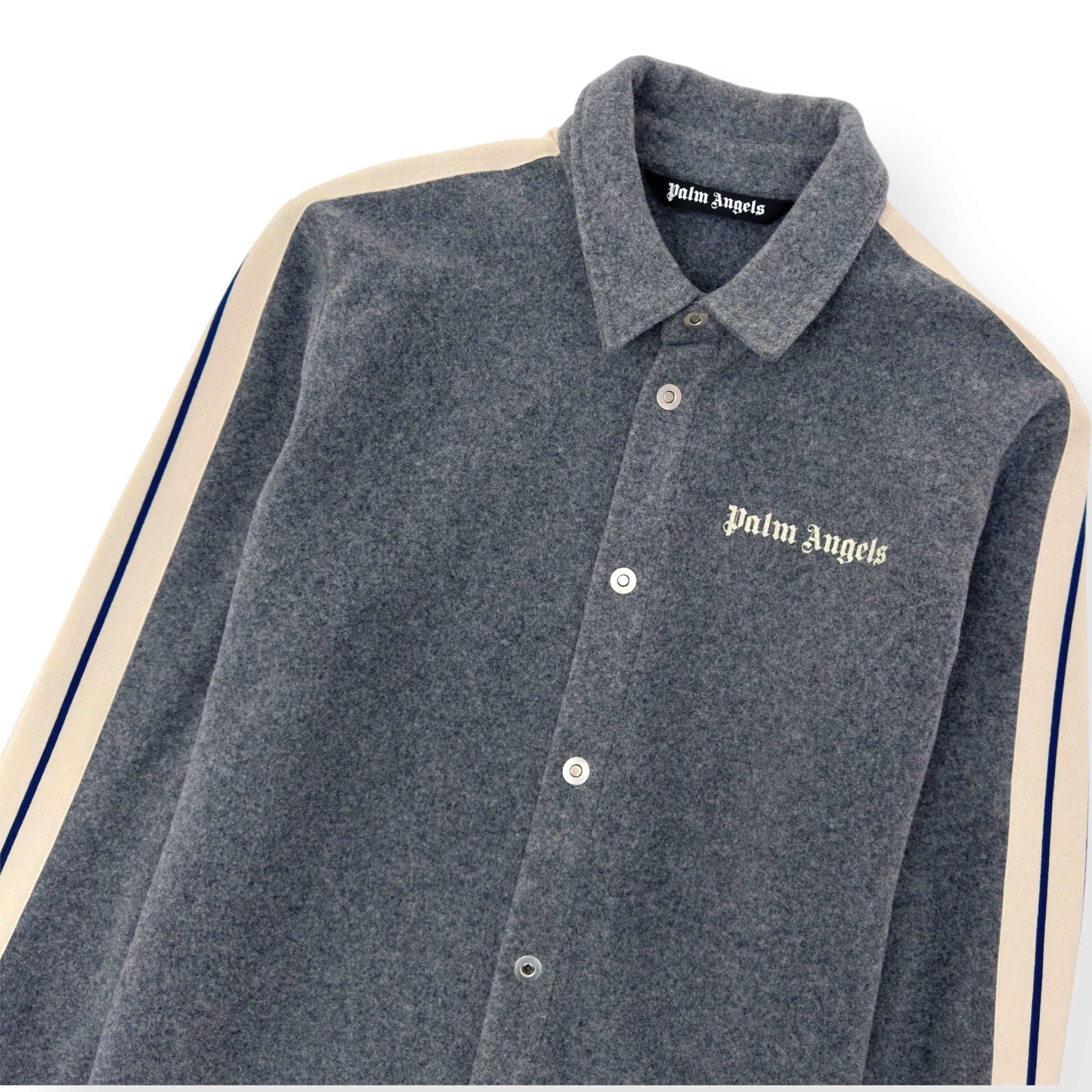 PALM ANGELS WOOL OVER SHIRT GREY XL