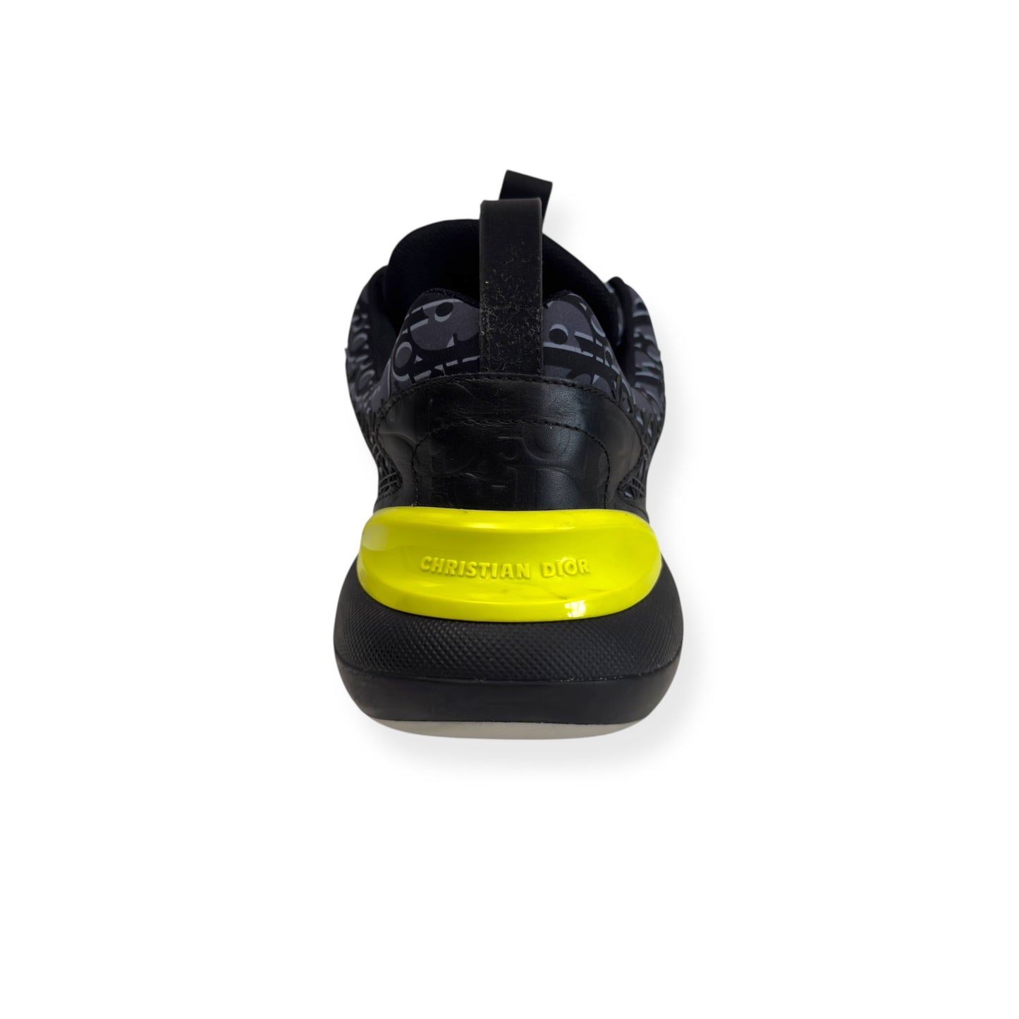 DIOR B24 OBLIQUE TECHNICAL FABRIC SNEAKER BLACK / YELLOW UK10