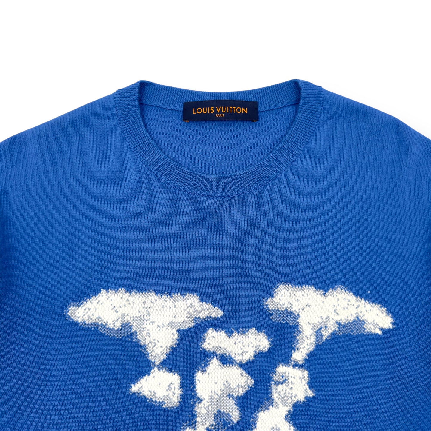 LOUIS VUITTON CLOUD JACQUARD T-SHIRT BLUE / WHITE L