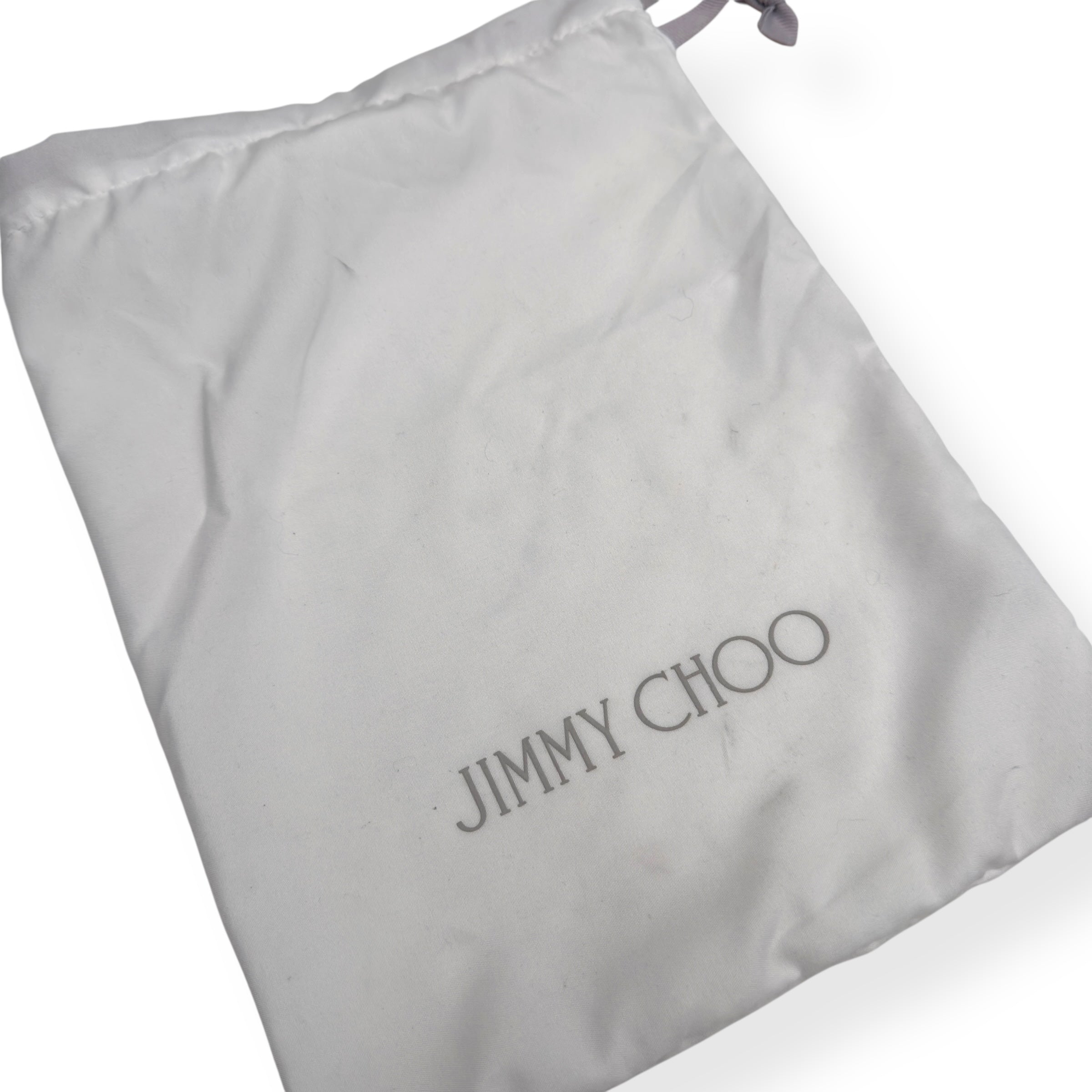 JIMMY CHOO ELAPHE PYTHON / PATENT LEATHER HEELS GREY / BLACK 36 / UK3