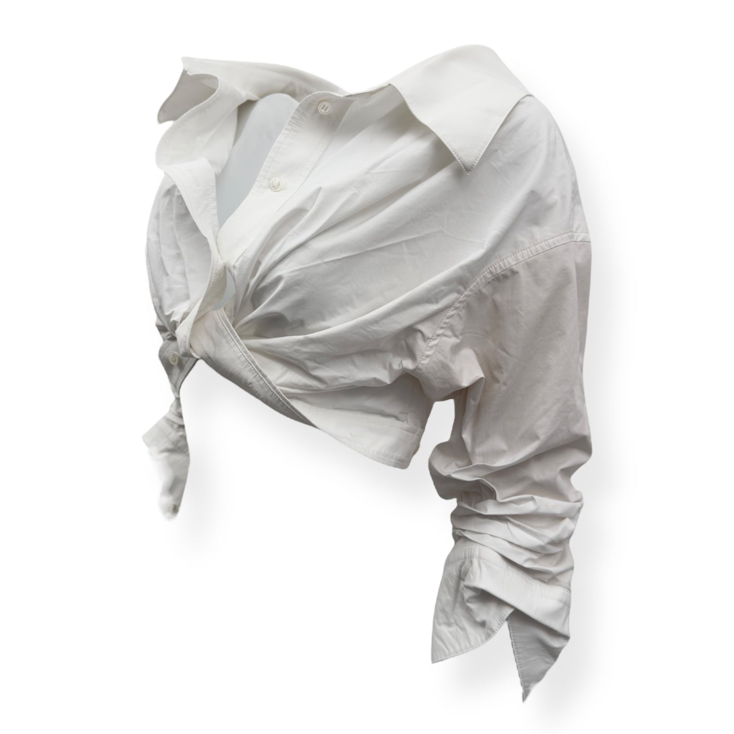 ALEXANDER WANG CROPPED SHIRT WHITE 2 / S
