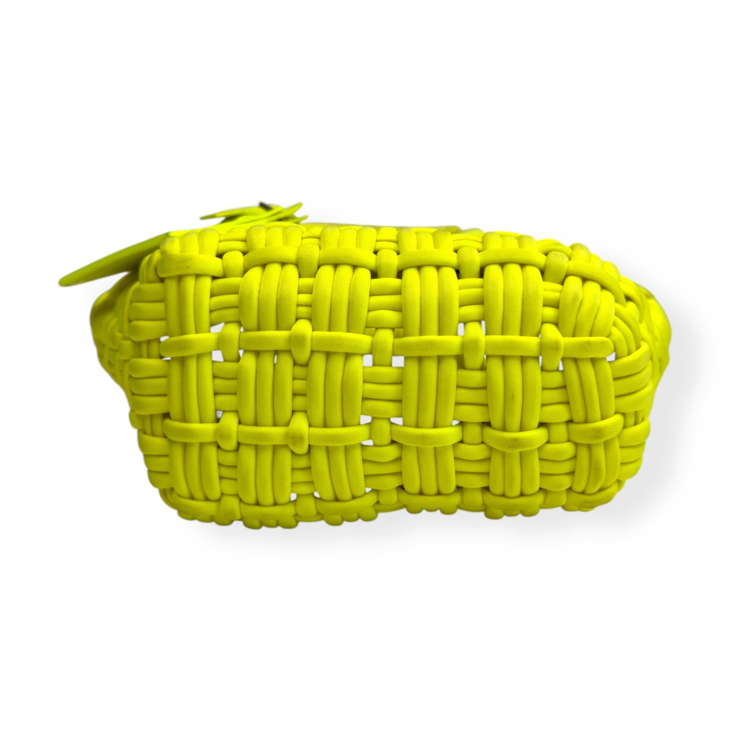 BALENCIAGA BISTRO NYLON / LEATHER SHOULDER BAG YELLOW XXS