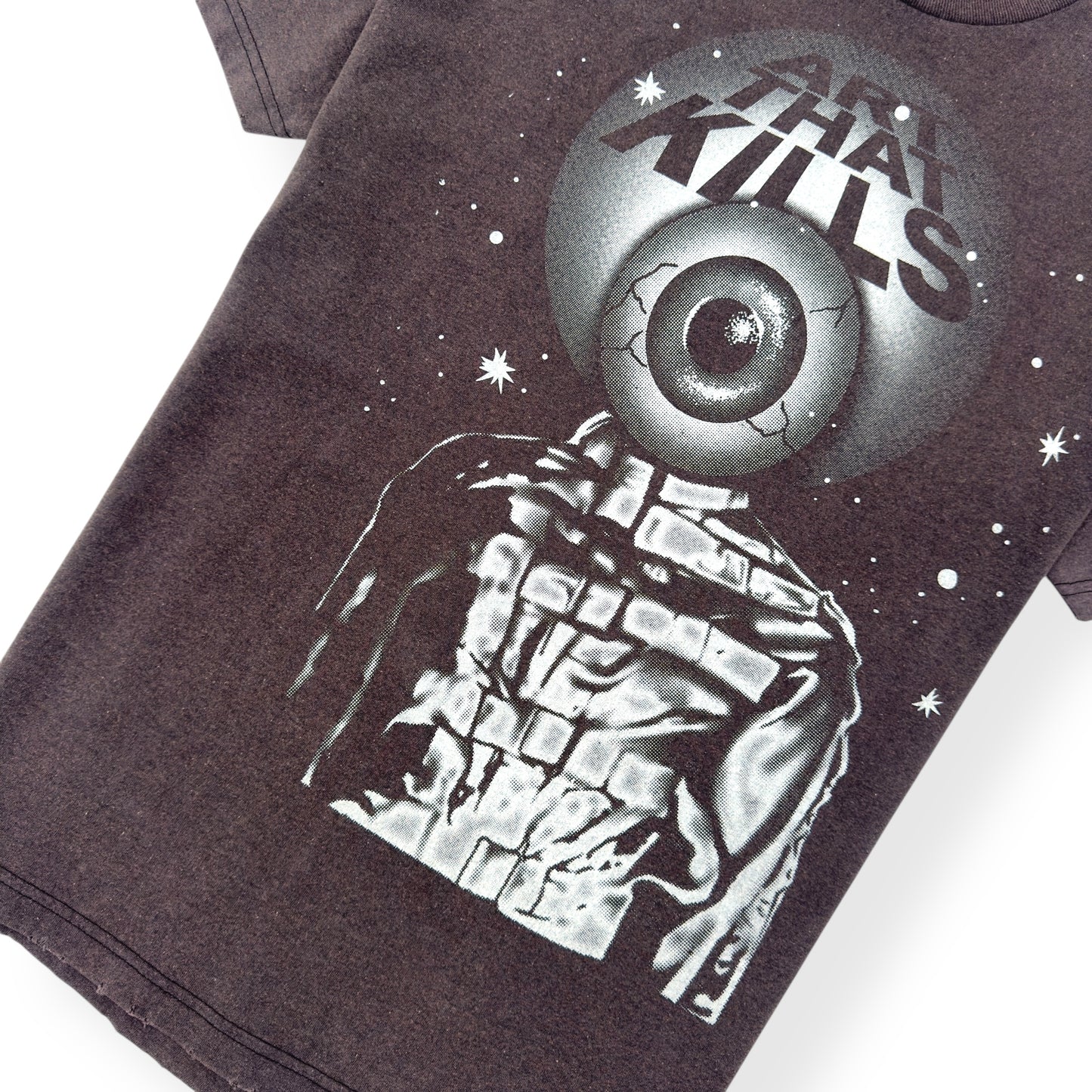 GALLERY DEPT. ATK ROD PRINTED COTTON T-SHIRT GREY L