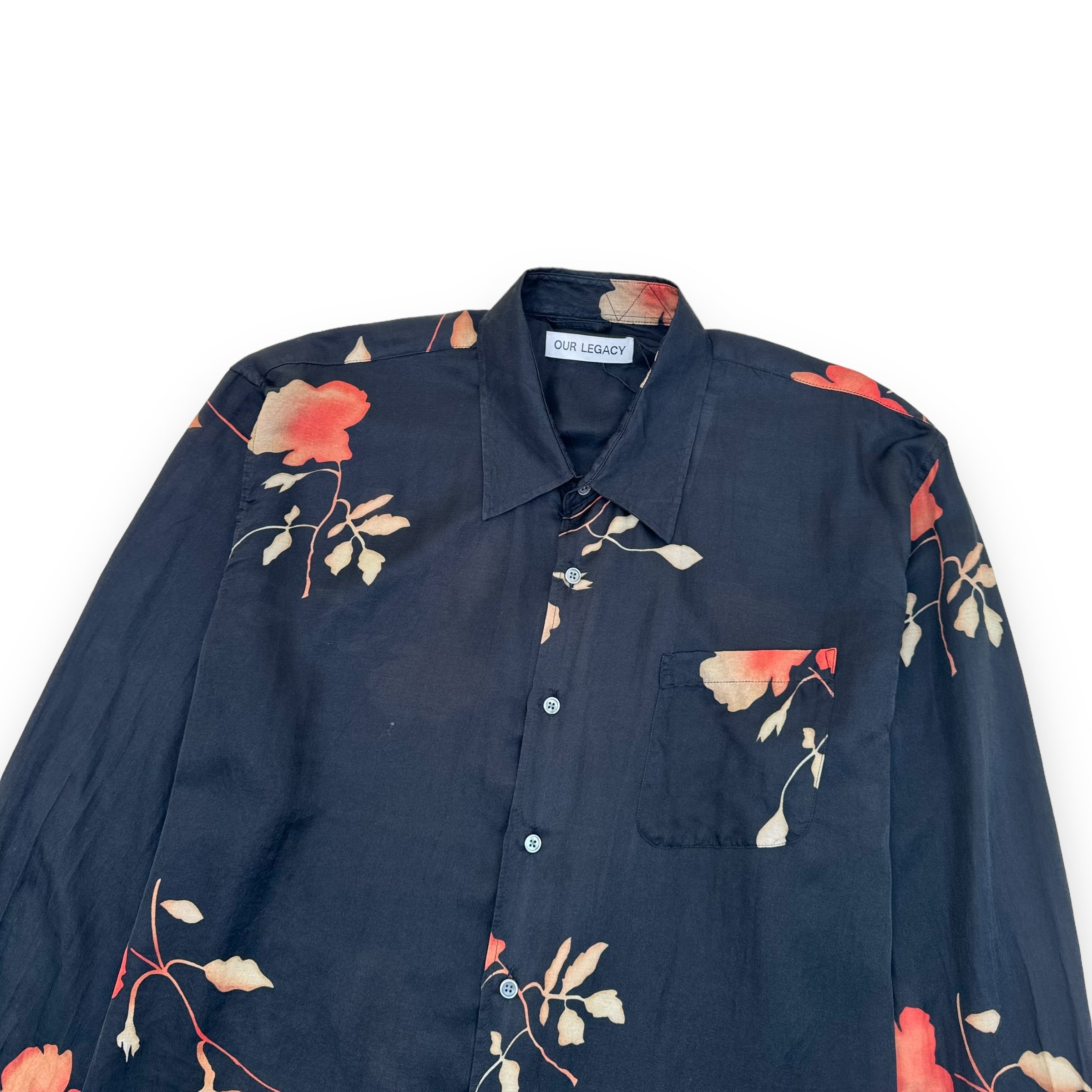 OUR LEGACY NOCTURNAL FLOWER PRINT SHIRT XXL