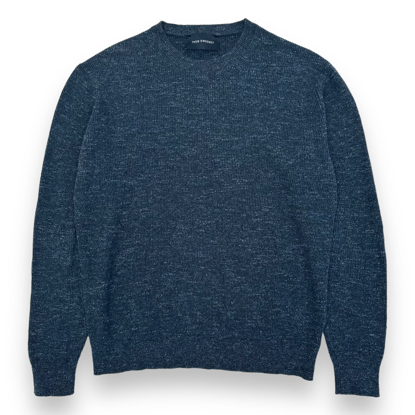 THOM SWEENEY COTTON KNIT CREWNECK SWEATSHIRT NAVY M