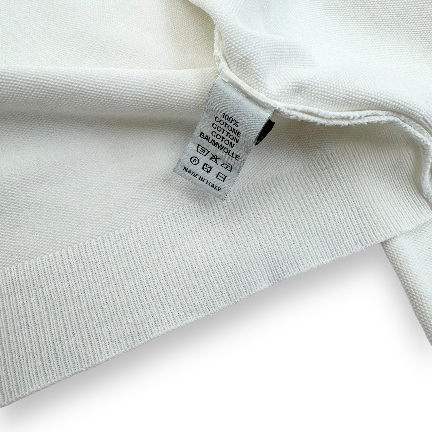 THOM SWEENEY FINE-KNIT COTTON ZIP-UP TRACK TOP WHITE L