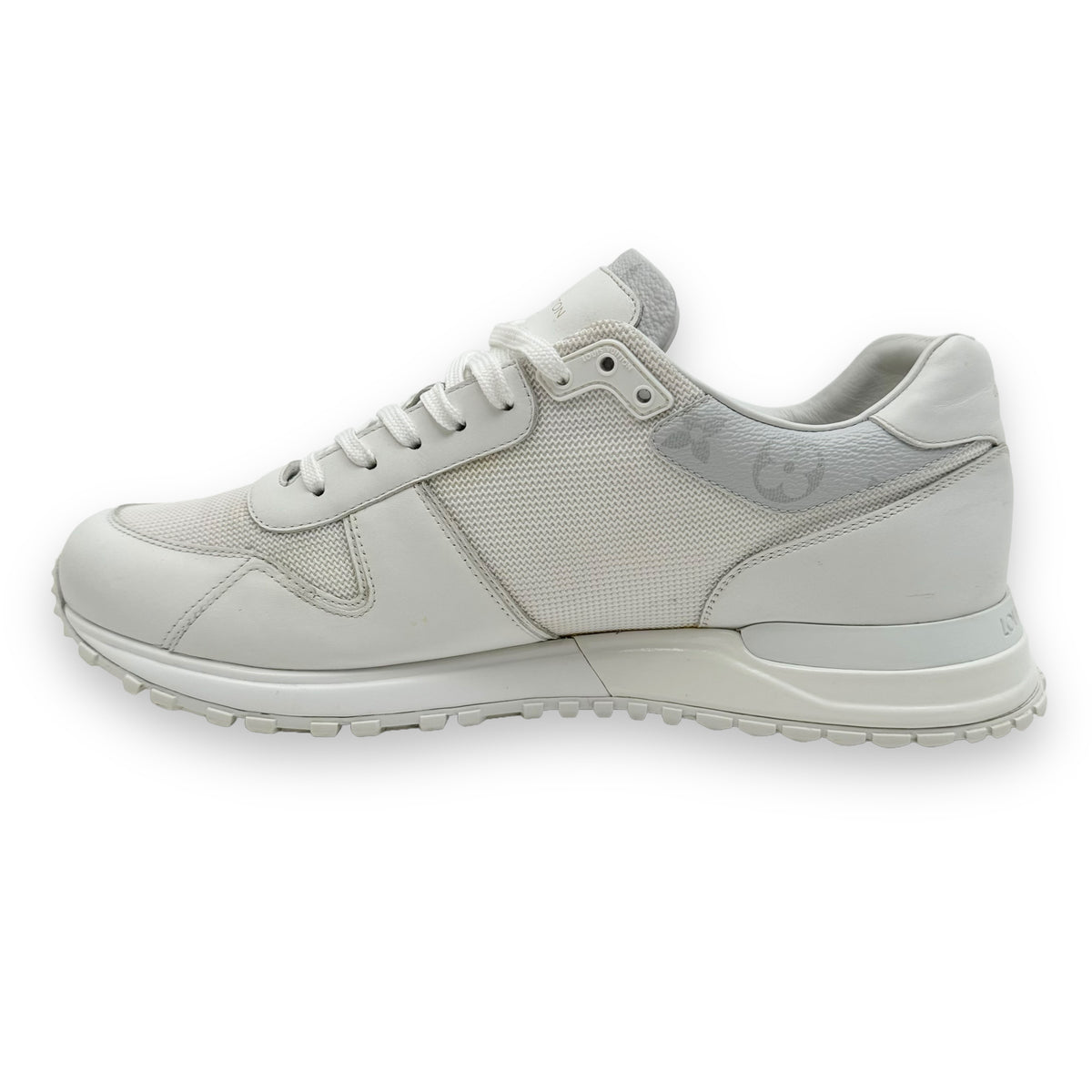 LOUIS VUITTON RUN AWAY LEATHER SNEAKER WHITE UK8.5