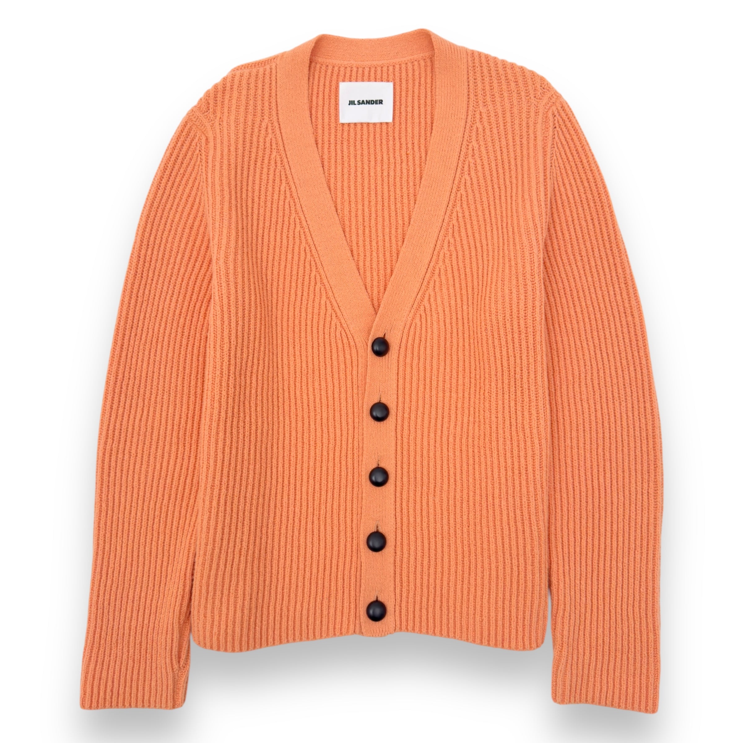 JIL SANDER WOOL CARDIGAN ORANGE 52 / XL