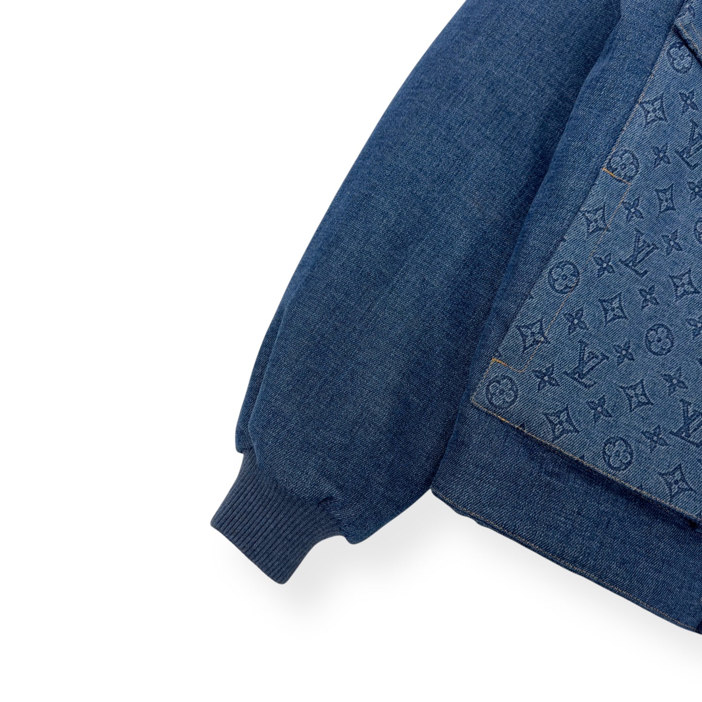 LOUIS VUITTON MONOGRAM PADDED DENIM JACKET INDIGO FR52 / L