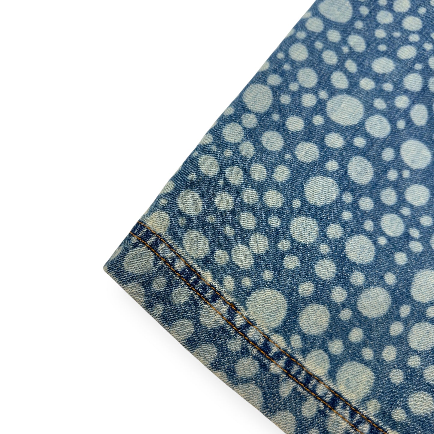 LOUIS VUITTON X YAYOI KUSAMA DOT BASEBALL SHIRT BLUE / WHITE L