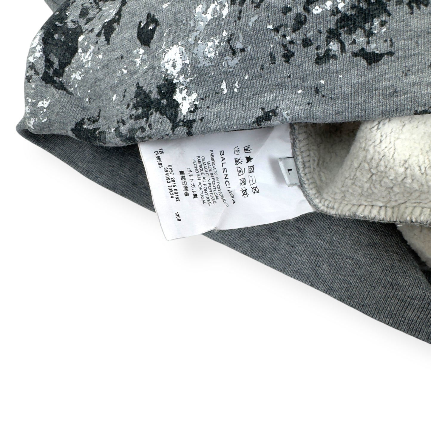 BALENCIAGA PAINT SPLATTER SWEATSHIRT GREY / BLACK / WHITE L