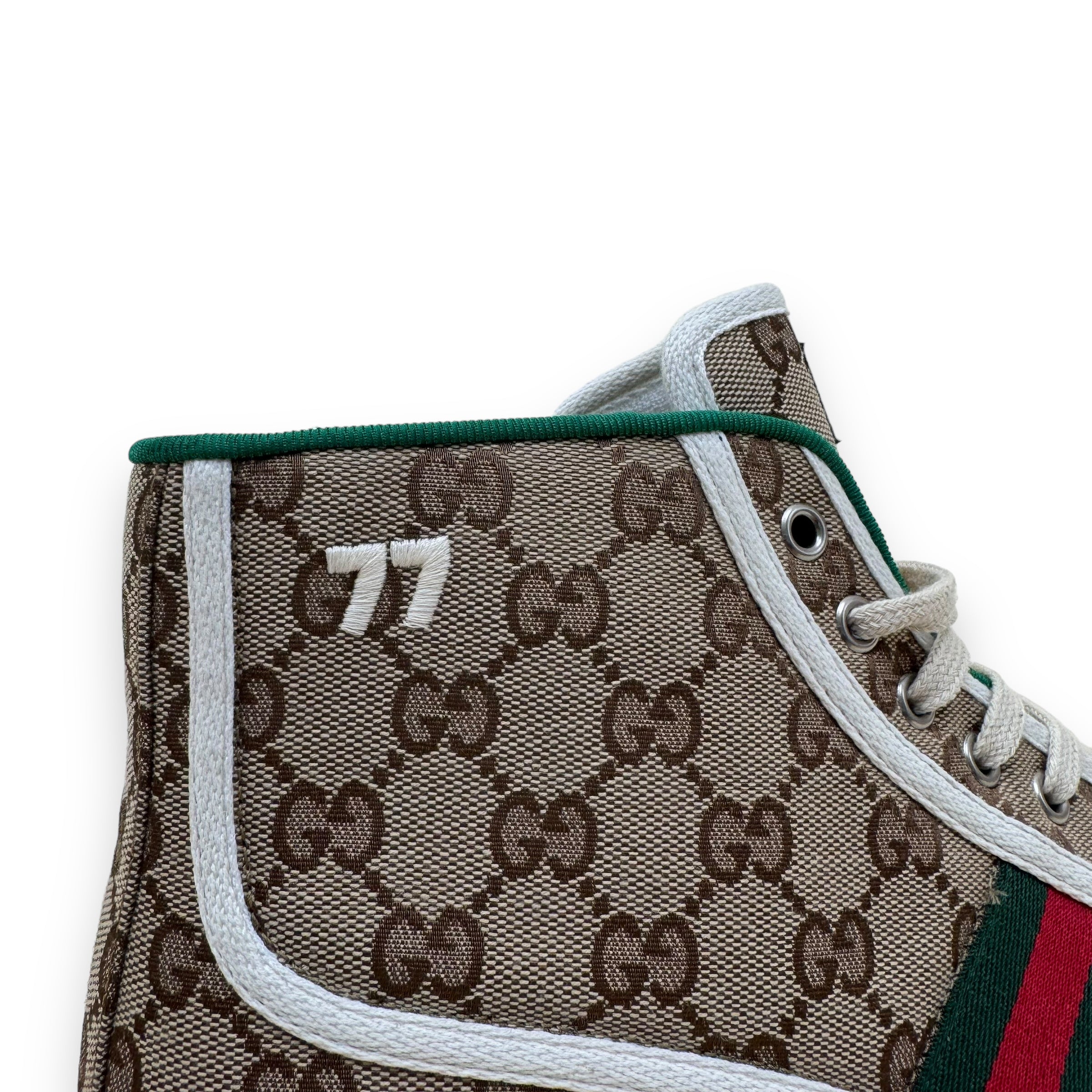 GUCCI GG CANVAS TENNIS 1977 HIGH TOP SNEAKER UK9