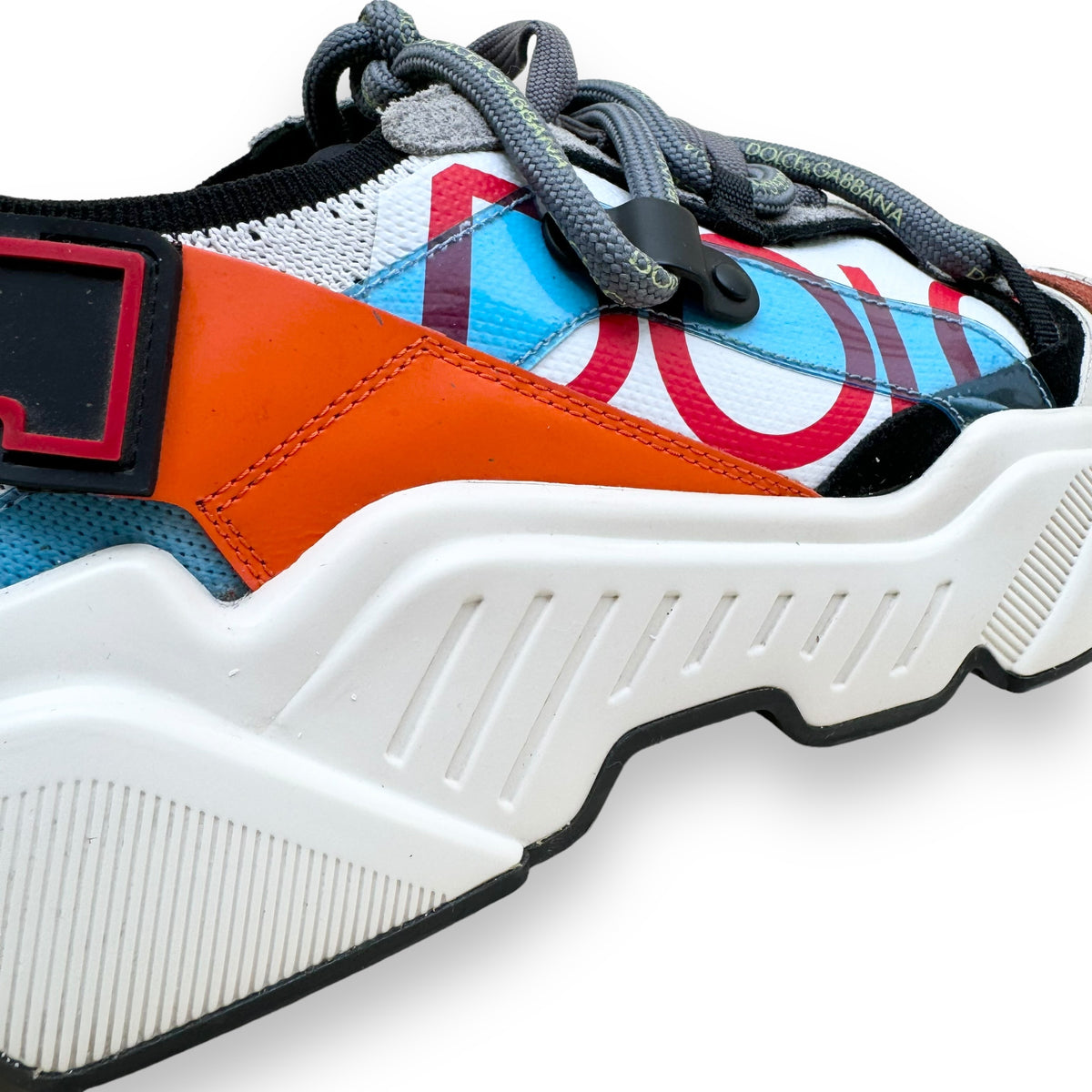 DOLCE & GABBANA DAYMASTER PANELLED LOW TOP SNEAKER MULTICOLOURED UK9