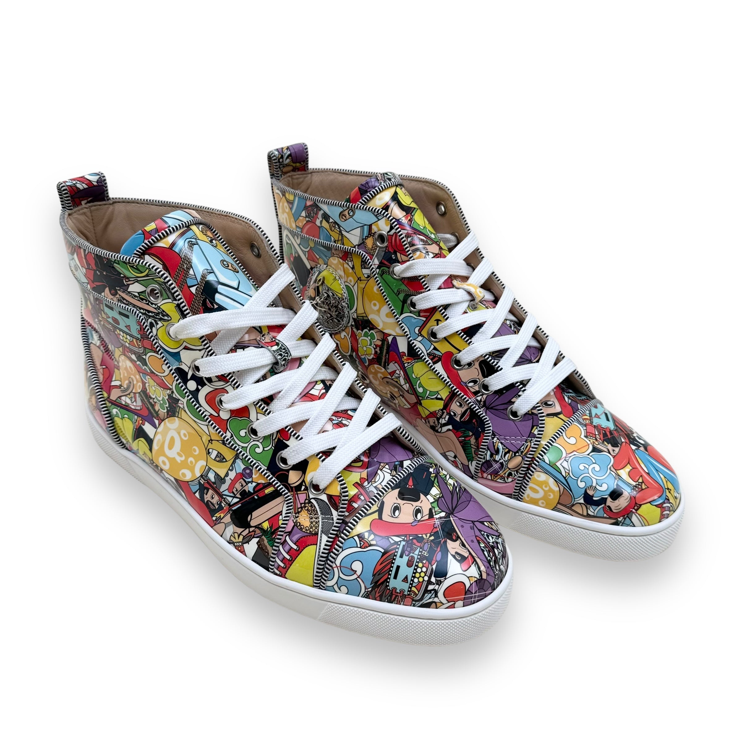CHRISTIAN LOUBOUTIN LOUIS ORLATO FLAT PAT SUPER SNEAKER MULTICOLOURED UK9