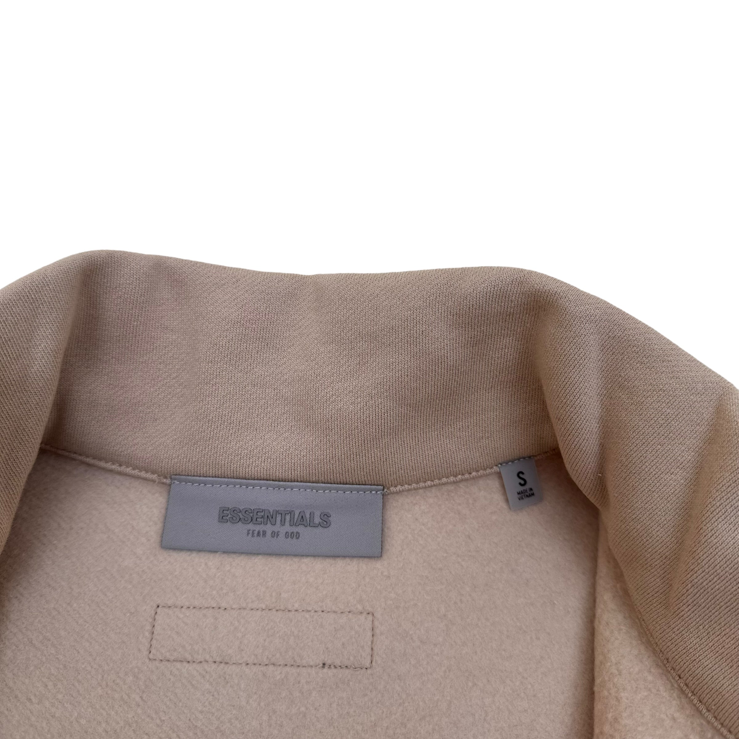 ESSENTIALS WOMENS ZIP-UP FLEECE JACKET SAND UK10