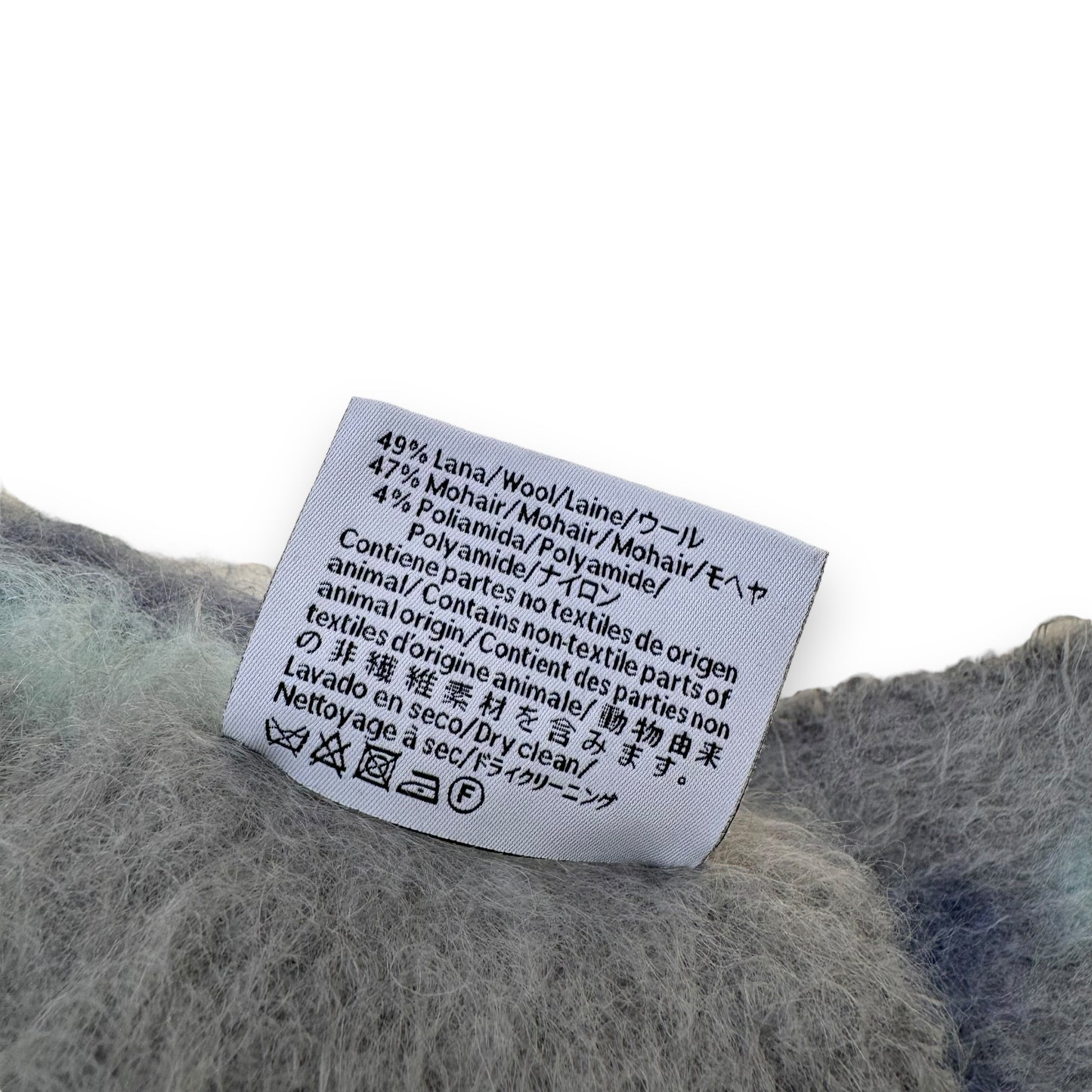 LOEWE WOOL-BLEND LOGO SCARF BLUE / GREY O/S