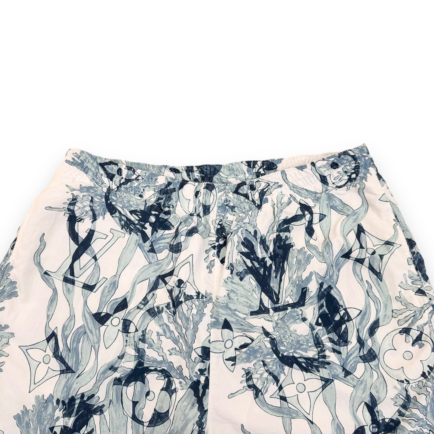 LOUIS VUITTON PRINTED NYLON SWIM SHORTS L