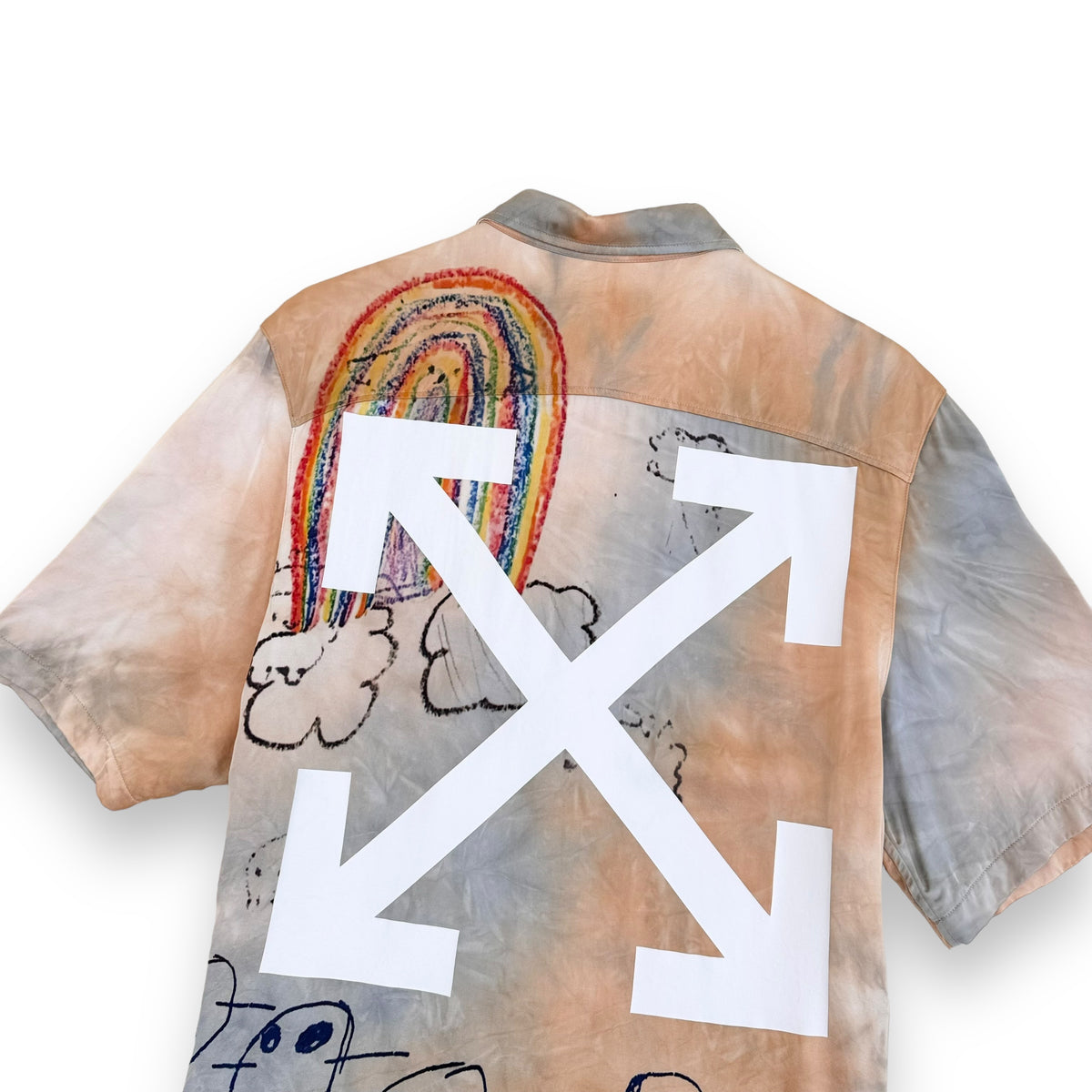 OFF-WHITE S/S SATIN SHIRT BEIGE L